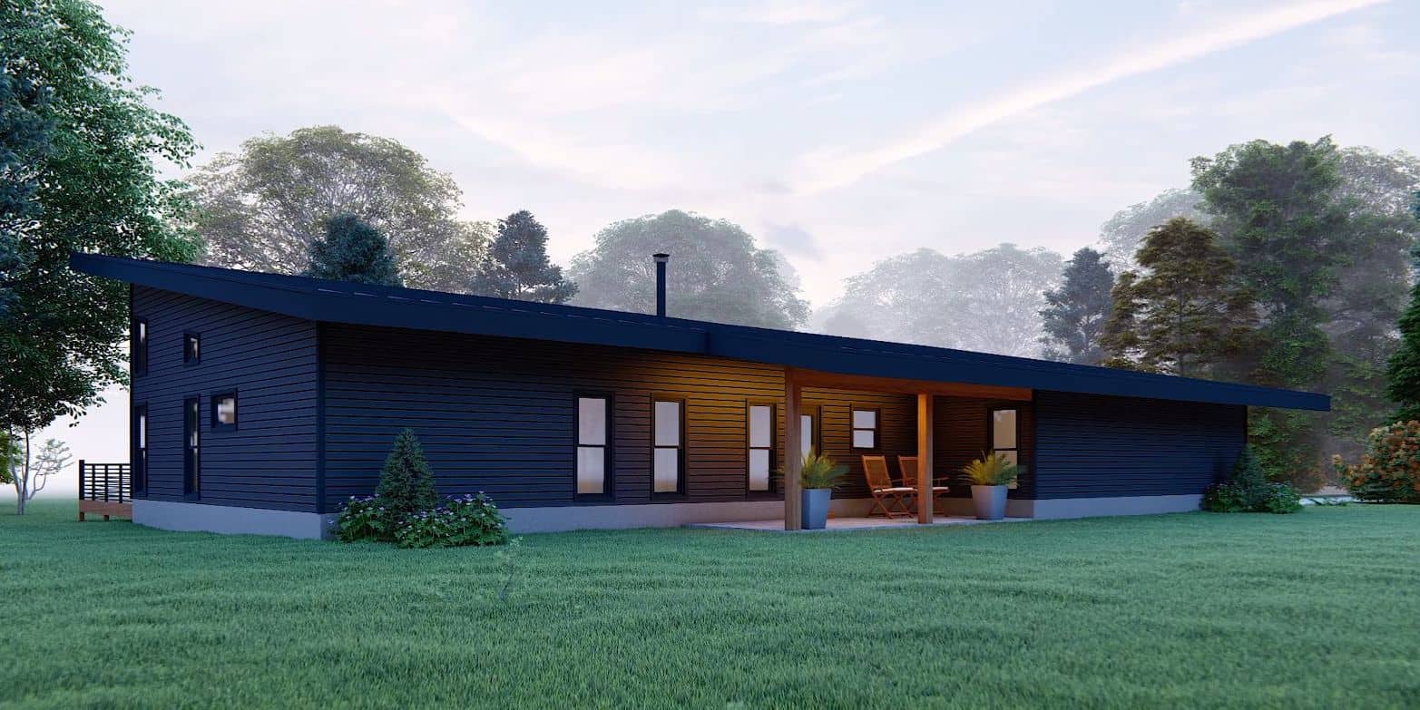 Rear View of this 2-Bedroom,1932 Sq Ft Plan -196-1899