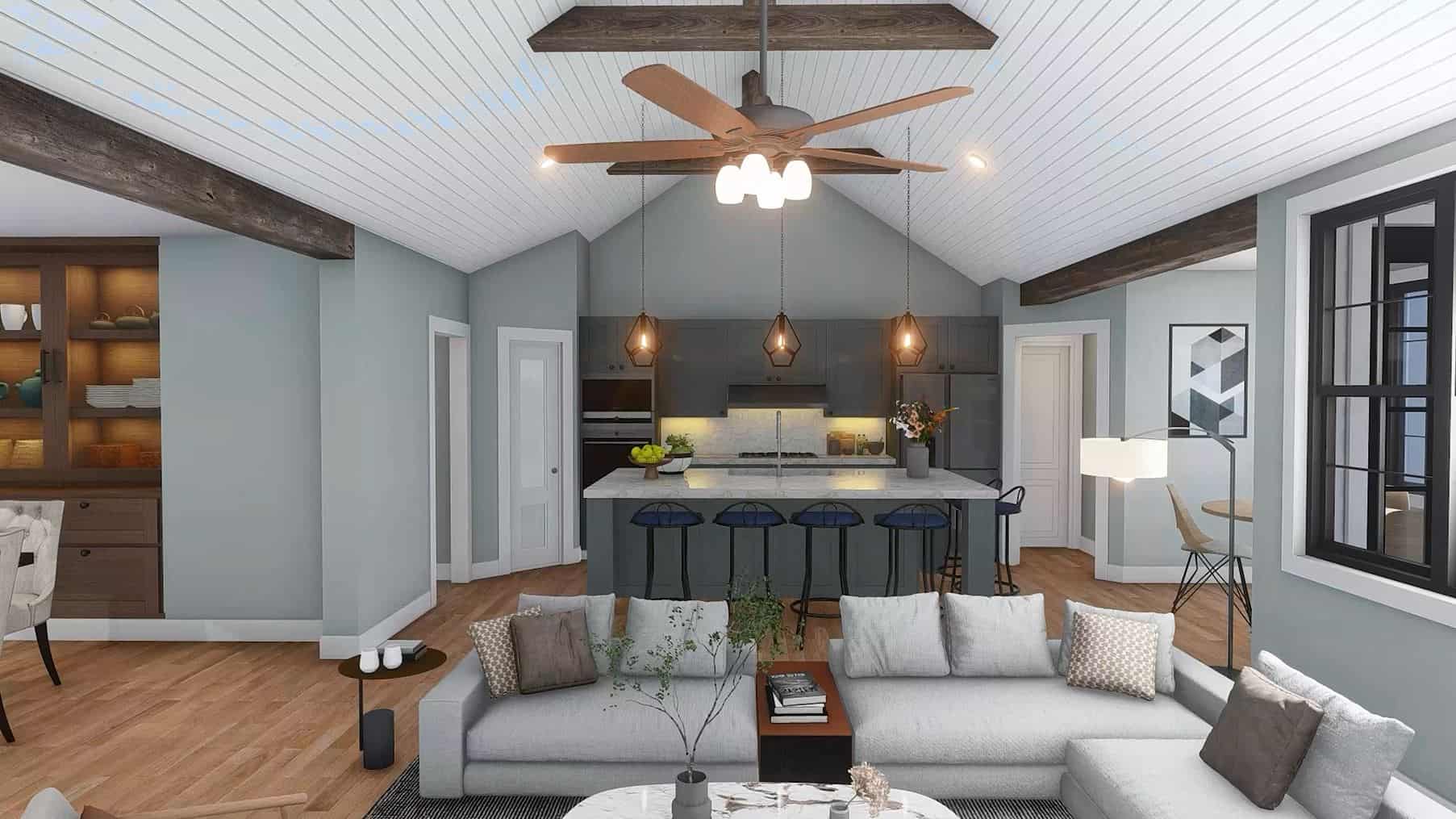 Living Room of this 3-Bedroom,2140 Sq Ft Plan -196-1900