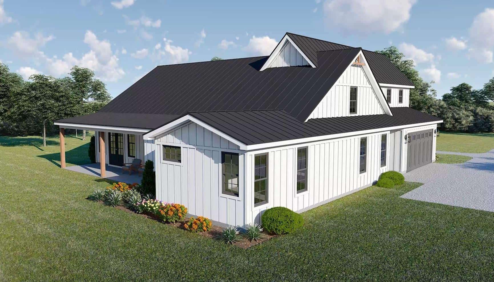 Rear View of this 3-Bedroom,2140 Sq Ft Plan -196-1900
