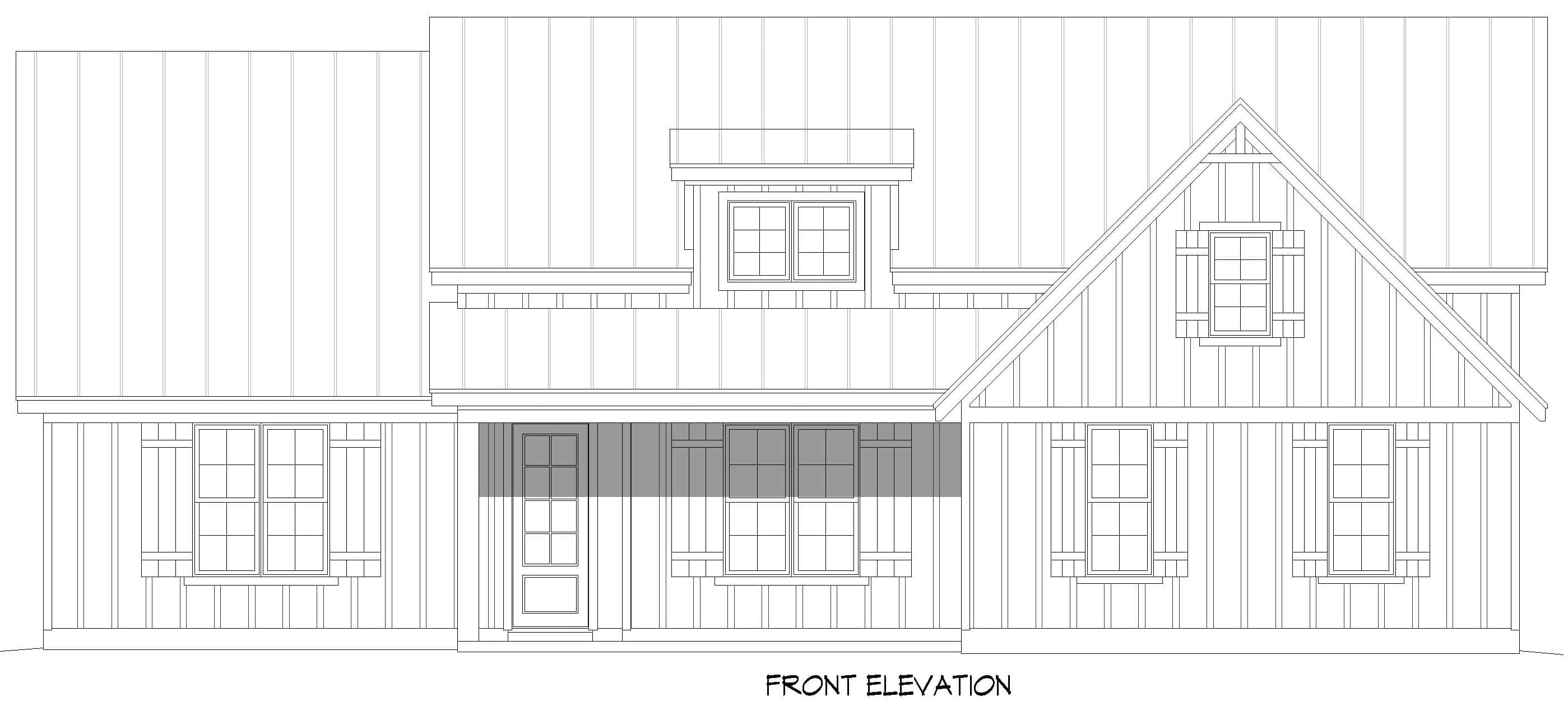 Home Plan Front Elevation of this 3-Bedroom,2227 Sq Ft Plan -196-1902