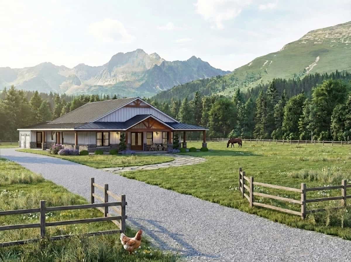 Front View of this 4-Bedroom,2393 Sq Ft Plan -196-1903