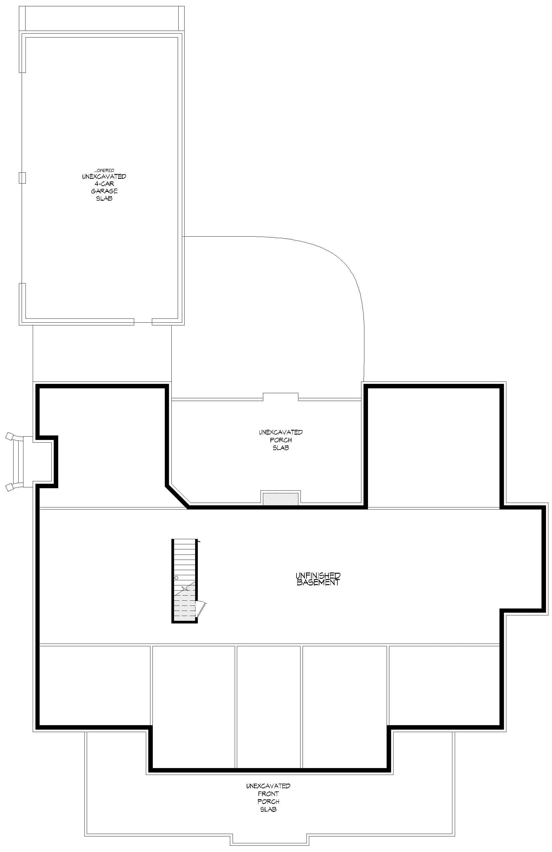 Basement of Luxury Plan #196-1904