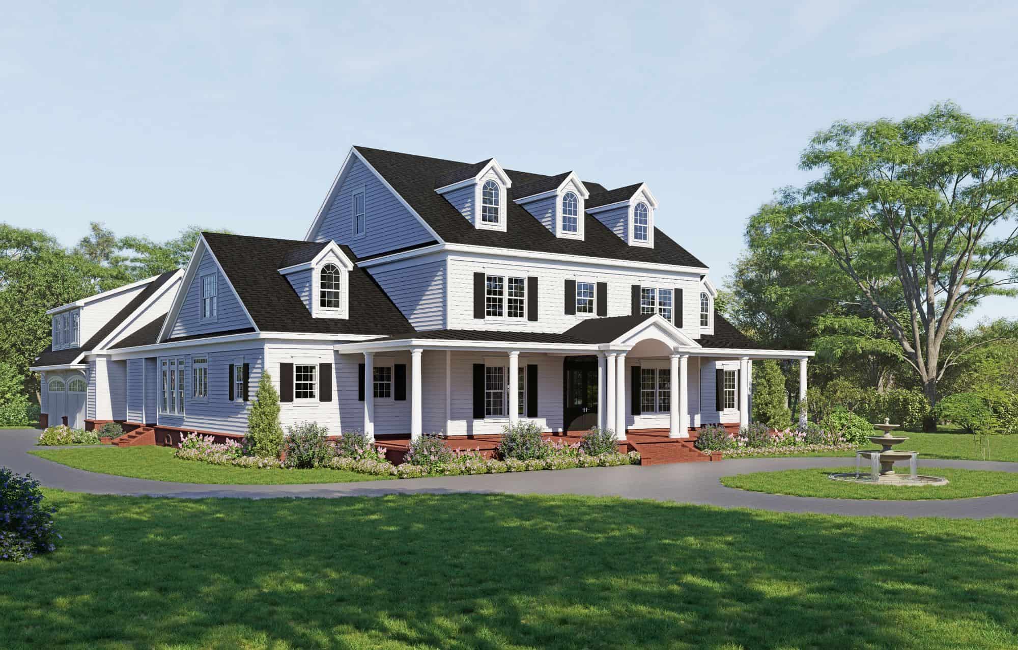 Left Side View of this 6-Bedroom,7559 Sq Ft Plan -196-1904