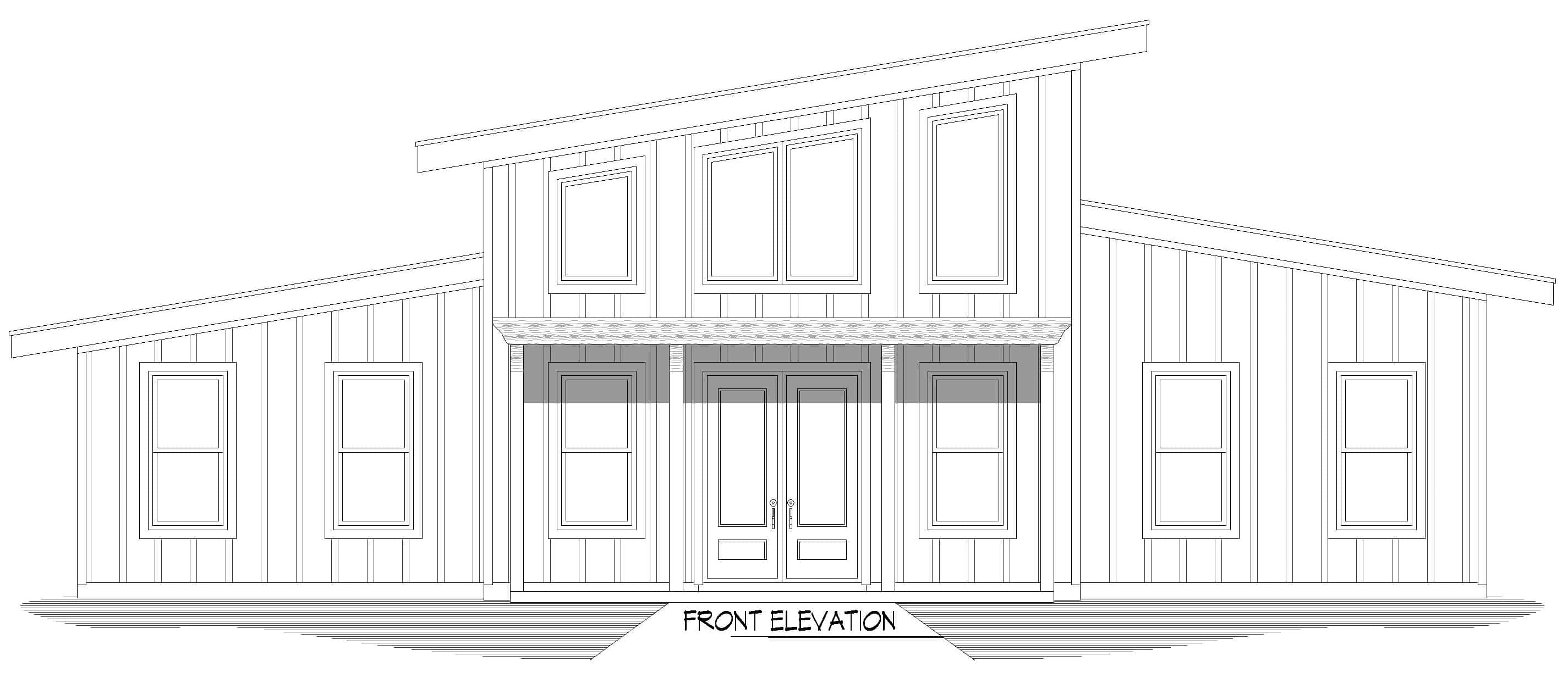 Home Plan Front Elevation of this 3-Bedroom,2010 Sq Ft Plan -196-1905