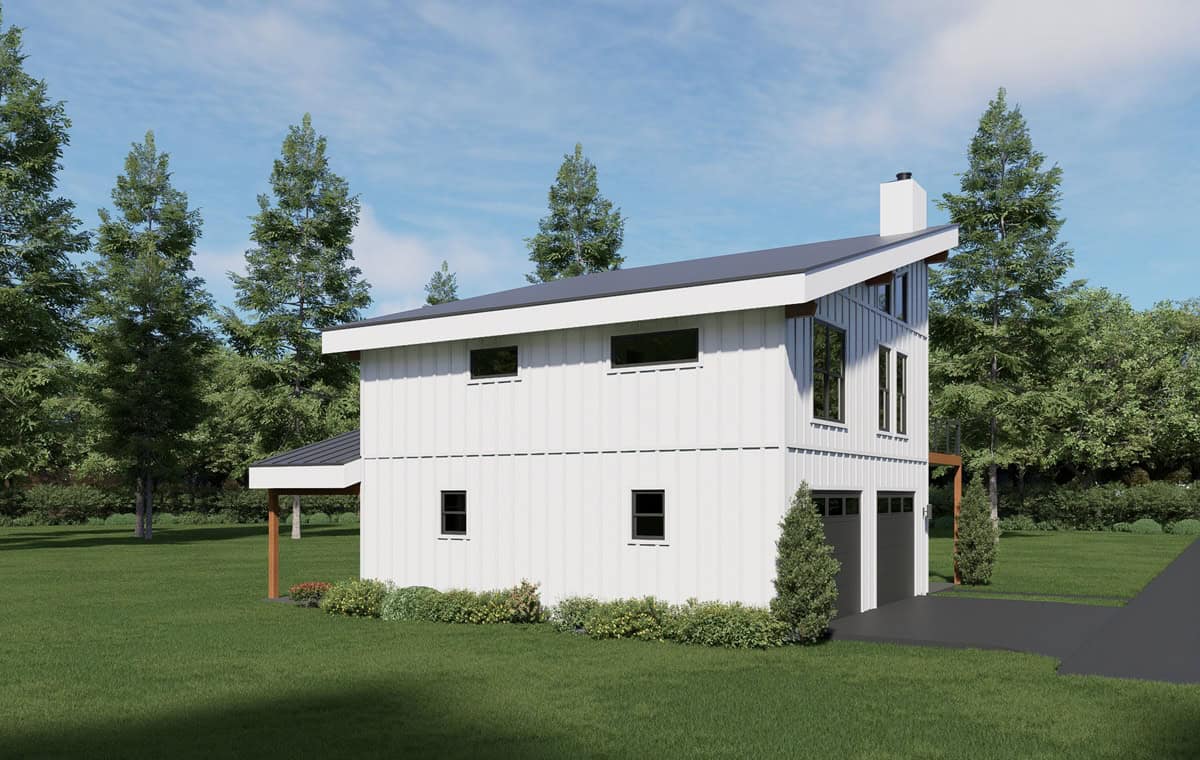 Front View of this 1-Bedroom,960 Sq Ft Plan -196-1907