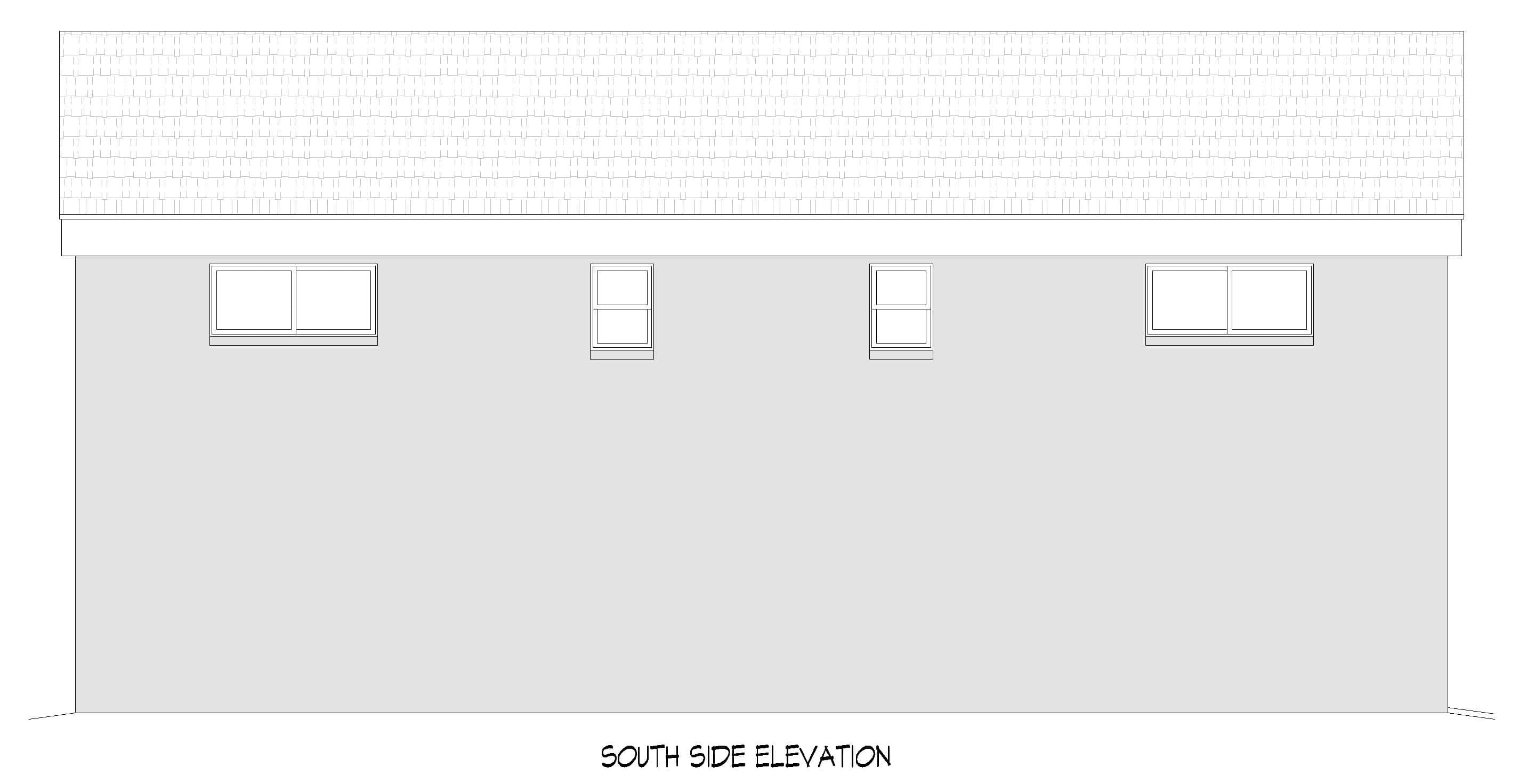 Home Plan Rear Elevation of this 2-Bedroom,1552 Sq Ft Plan -196-1912