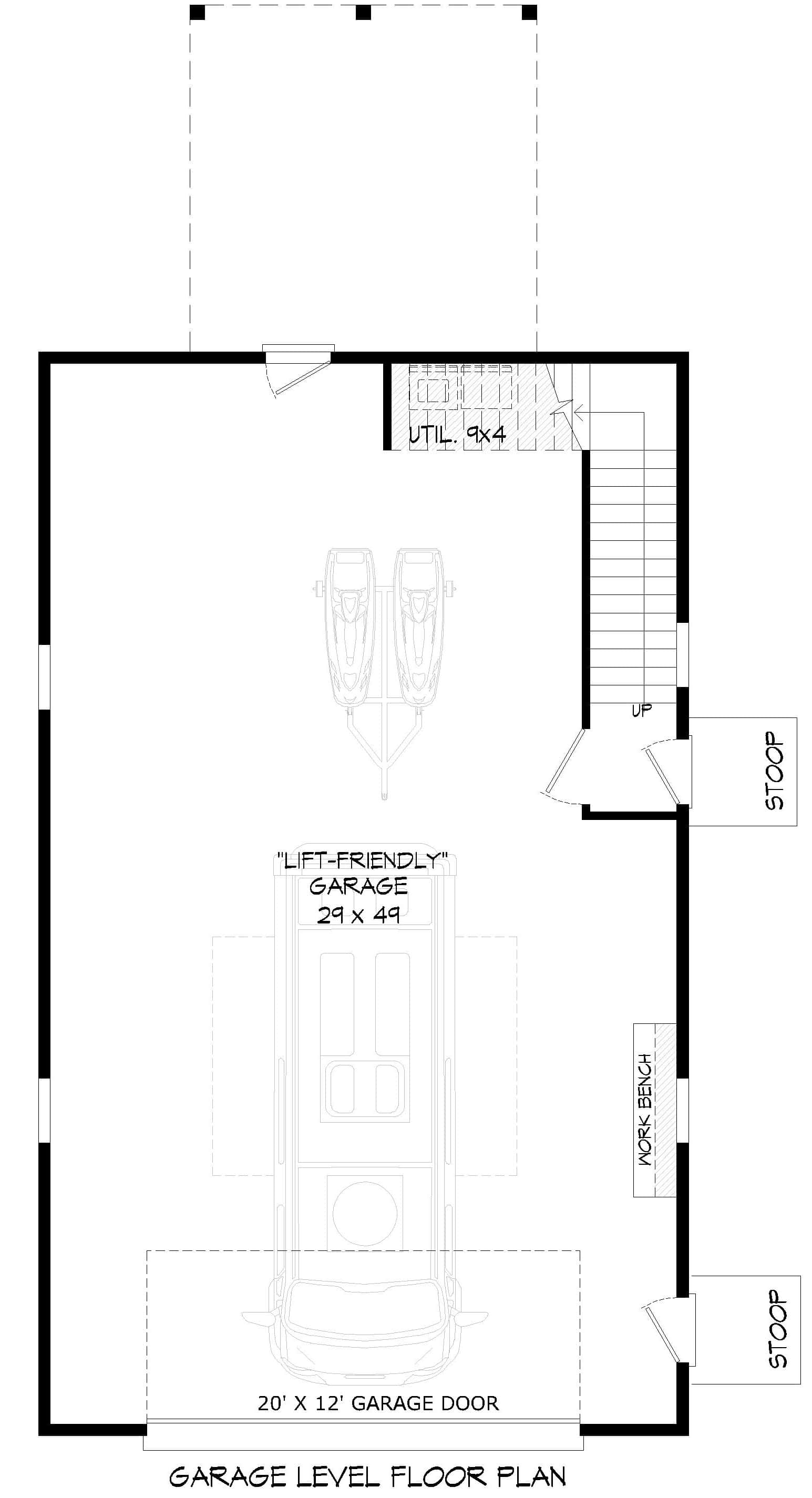 Garage of Garage w/Apartments Plan #196-1916