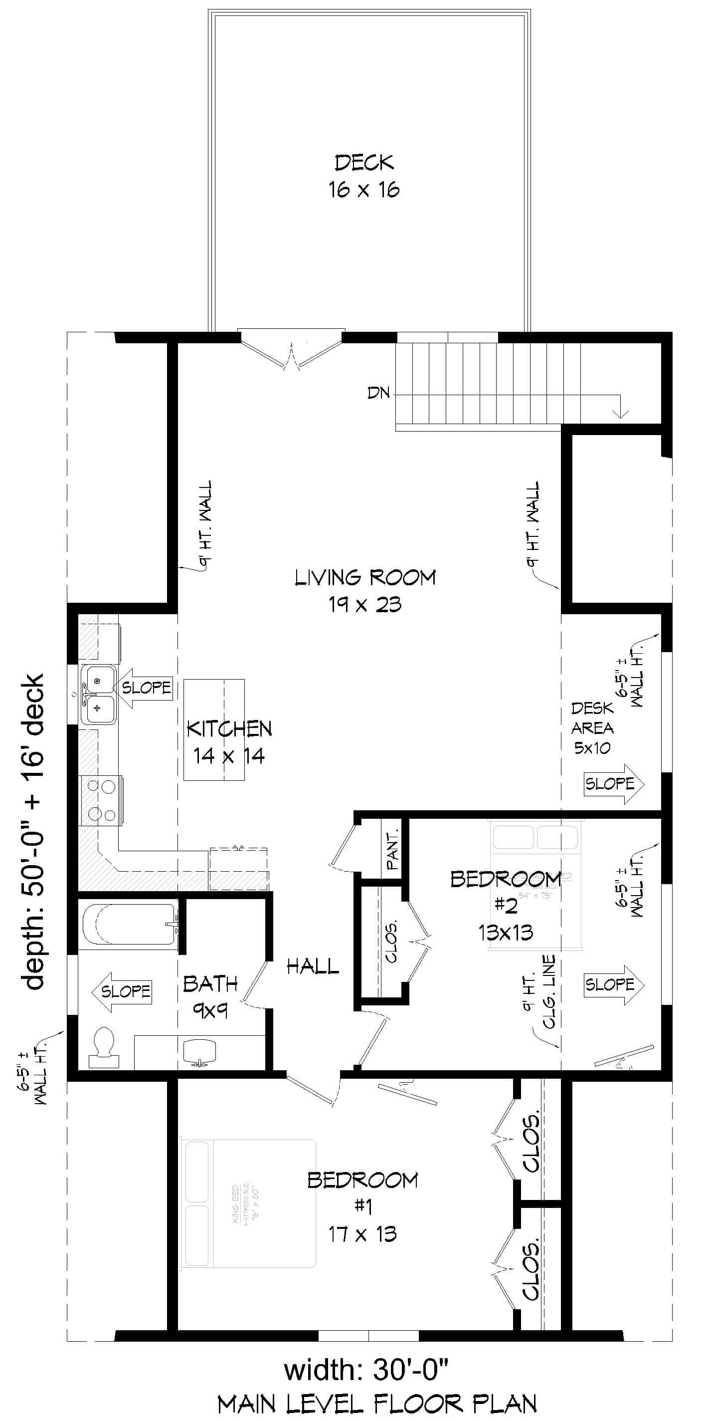 Upper Level of Garage w/Apartments Plan #196-1916