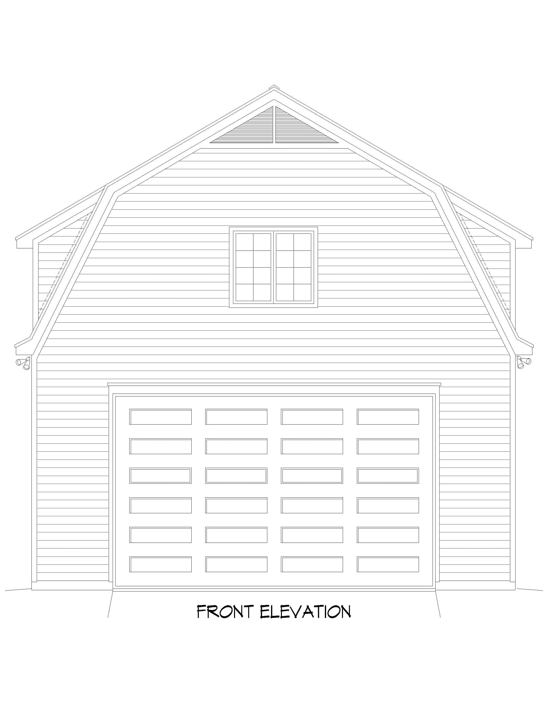 Home Plan Front Elevation of this 2-Bedroom,1457 Sq Ft Plan -196-1916