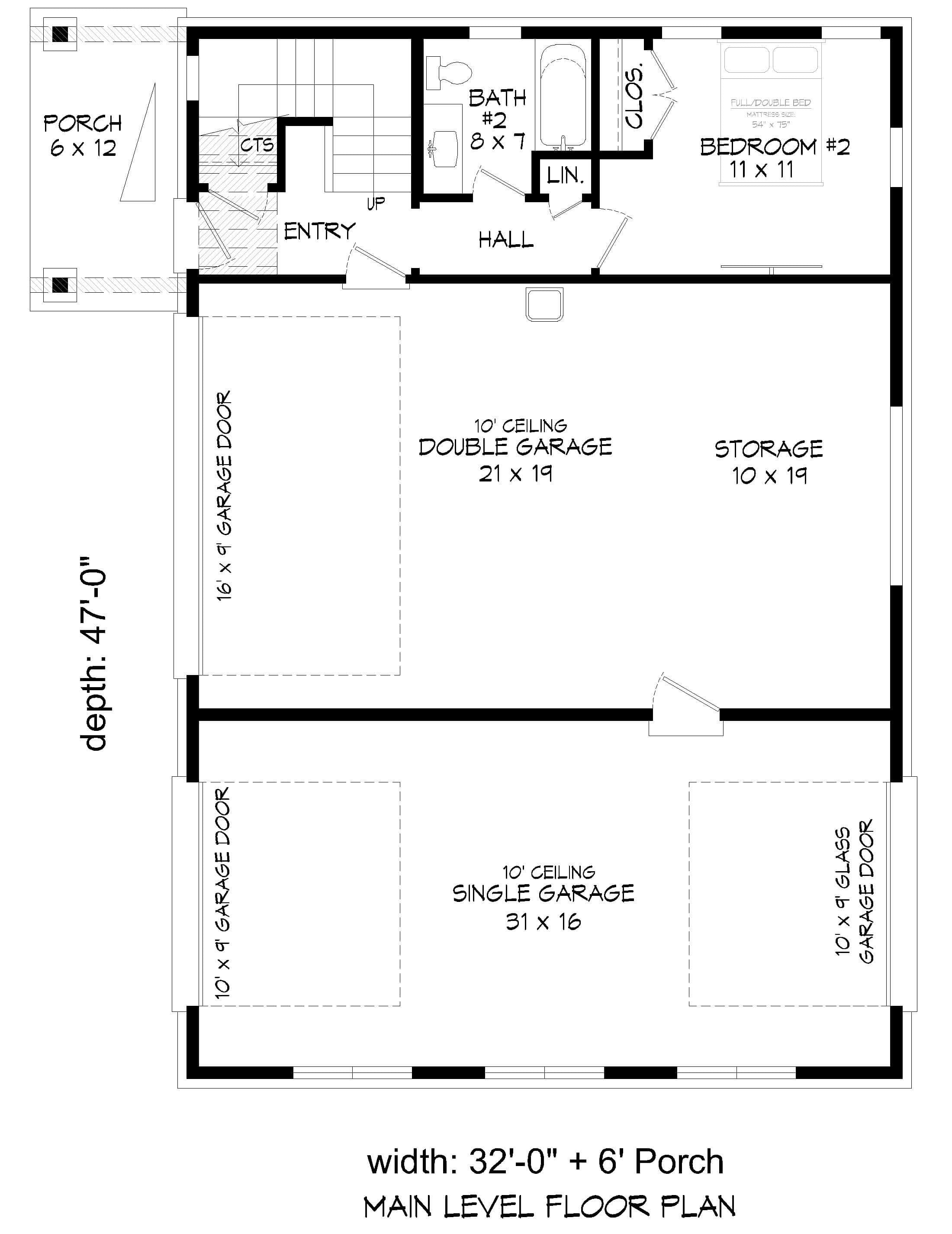Garage of Garage w/Apartments Plan #196-1919