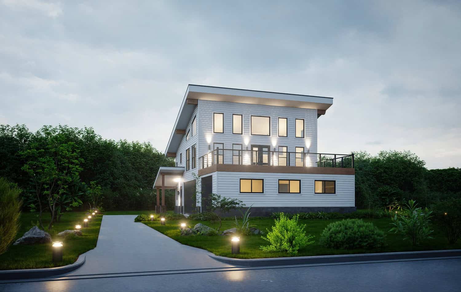 Front View of this 2-Bedroom,1558 Sq Ft Plan -196-1919