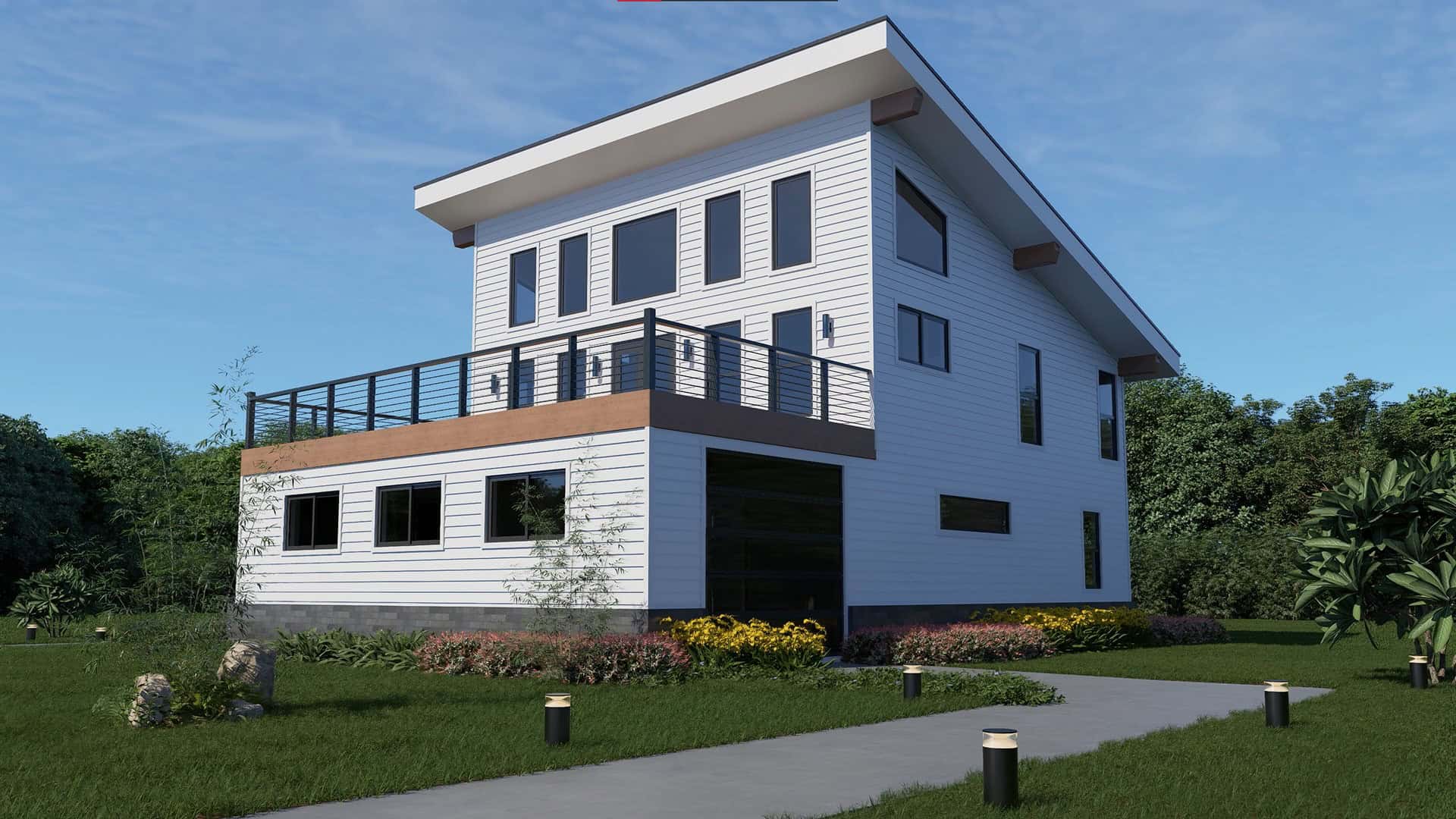 Right Side View of this 2-Bedroom,1558 Sq Ft Plan -196-1919