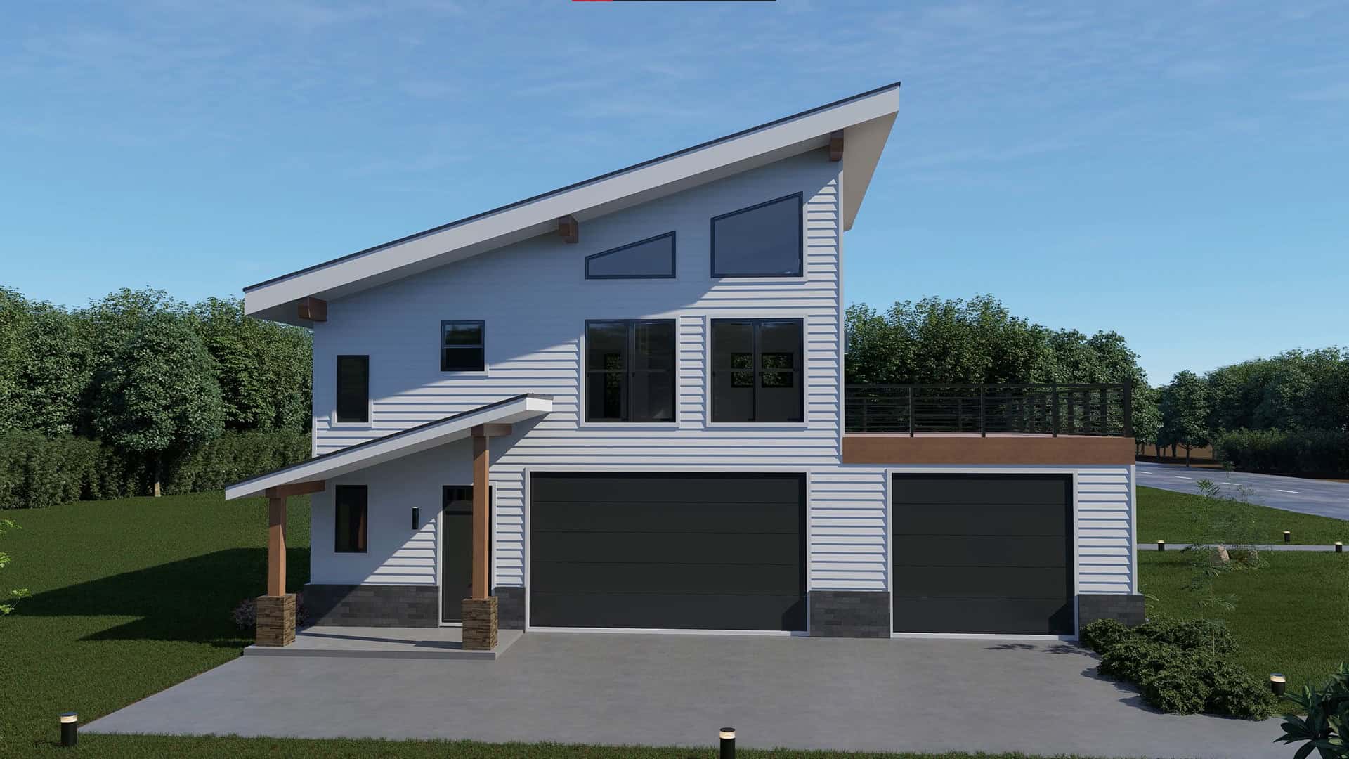 Left Side View of this 2-Bedroom,1558 Sq Ft Plan -196-1919