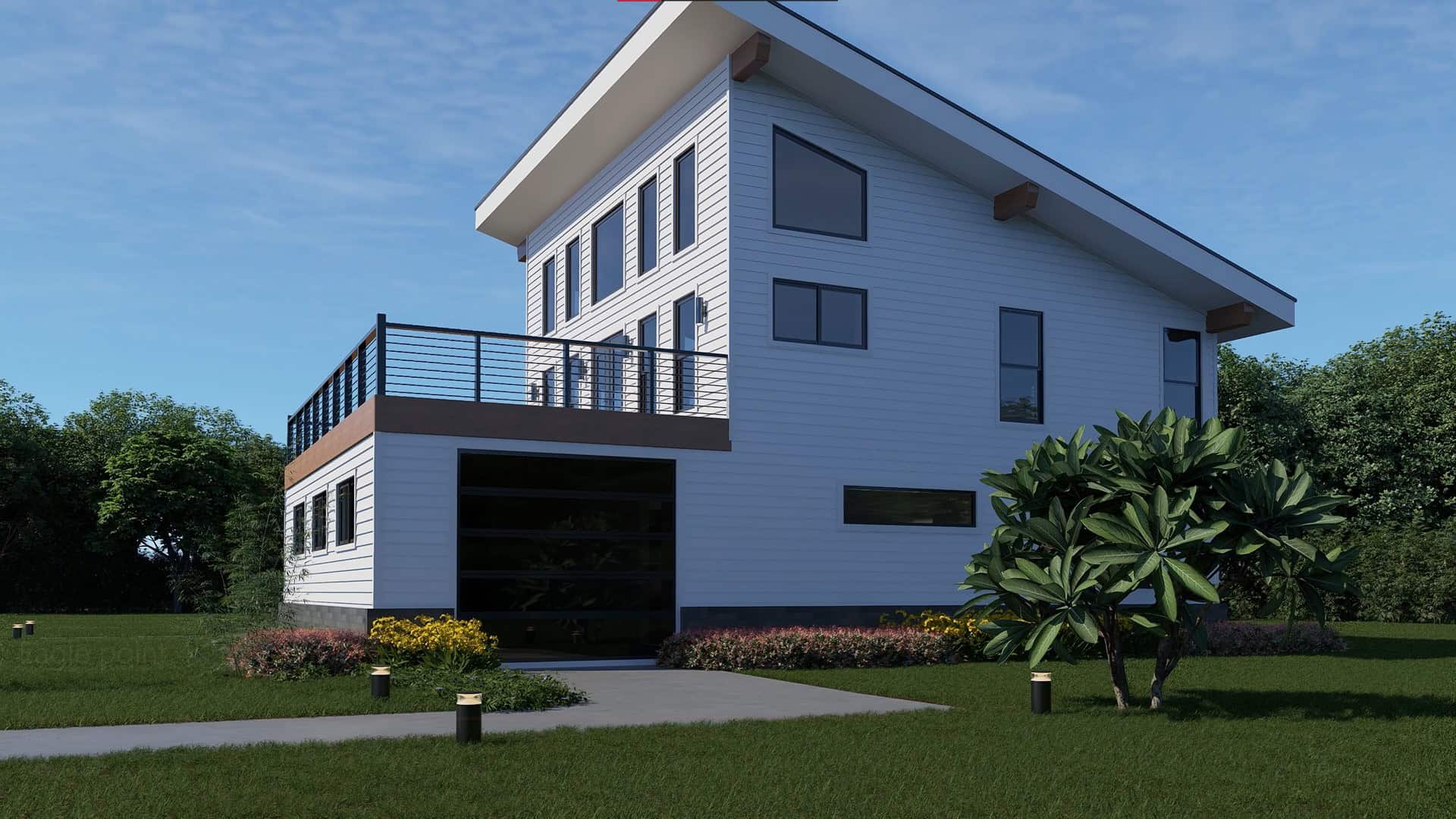 Right Side View of this 2-Bedroom,1558 Sq Ft Plan -196-1919