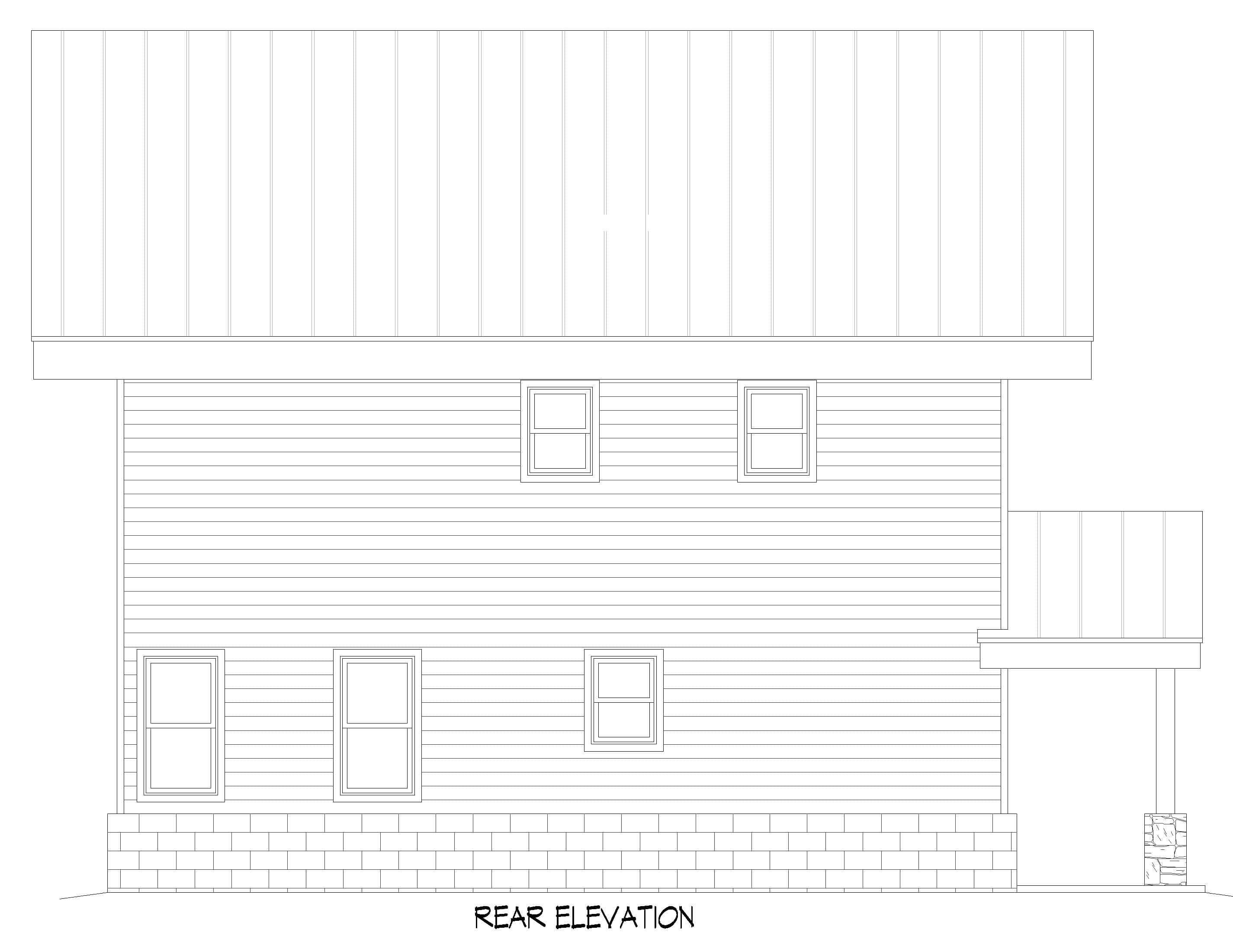 Home Plan Right Elevation of this 2-Bedroom,1558 Sq Ft Plan -196-1919