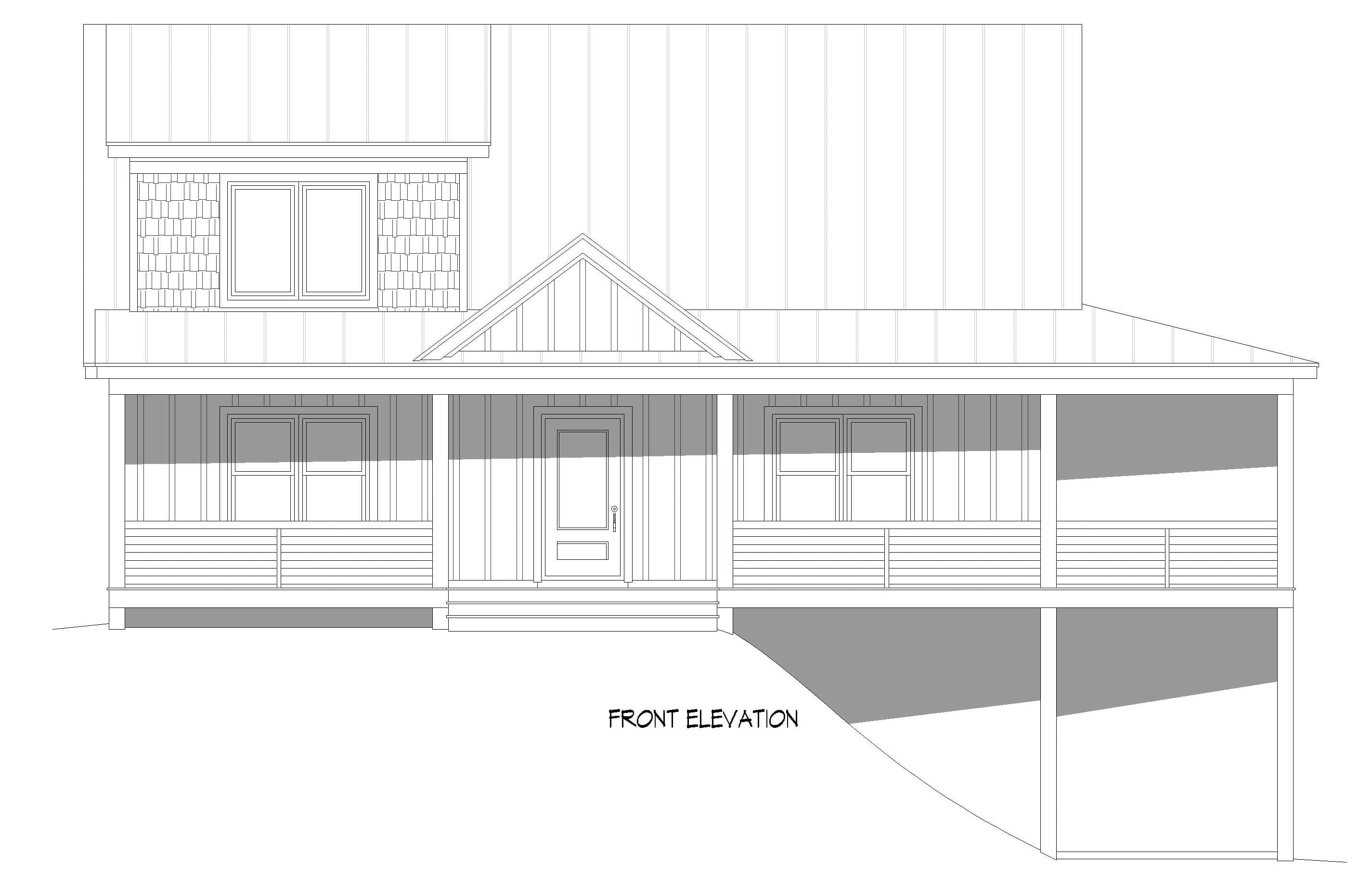 Home Plan Front Elevation of this 3-Bedroom,1991 Sq Ft Plan -196-1920