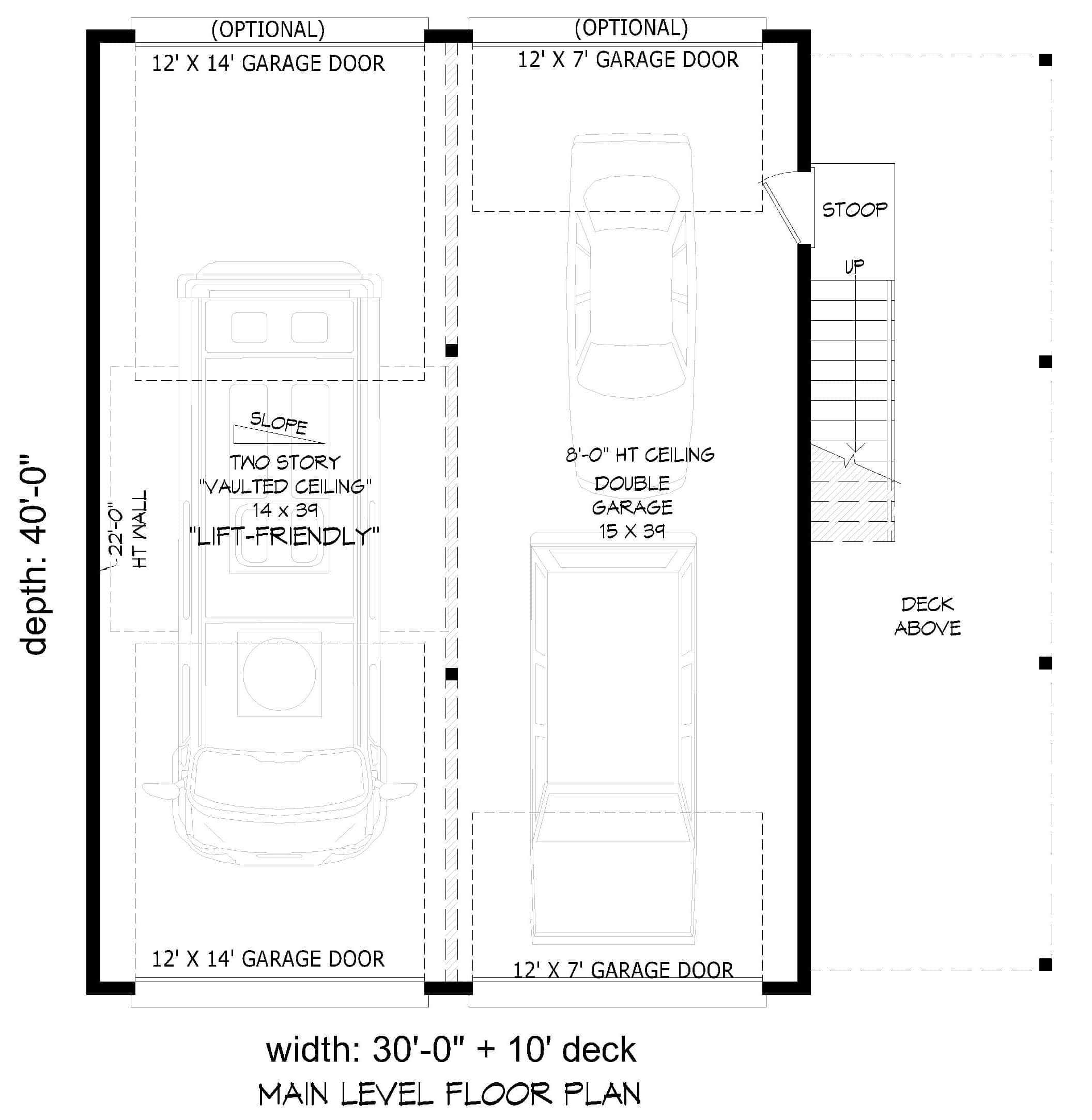 Garage of Garage w/Apartments Plan #196-1921