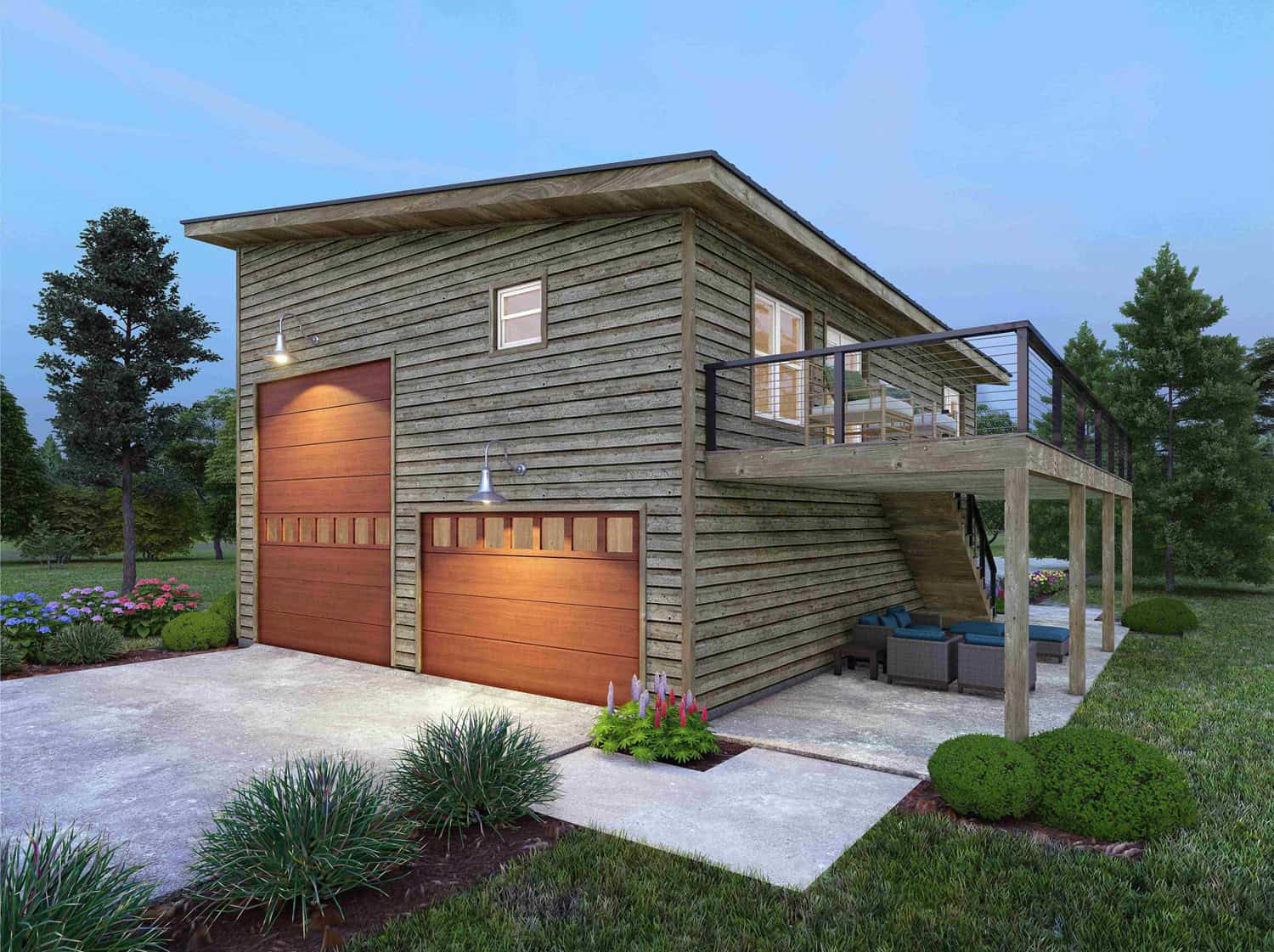 Front View of this 1-Bedroom,600 Sq Ft Plan -196-1921