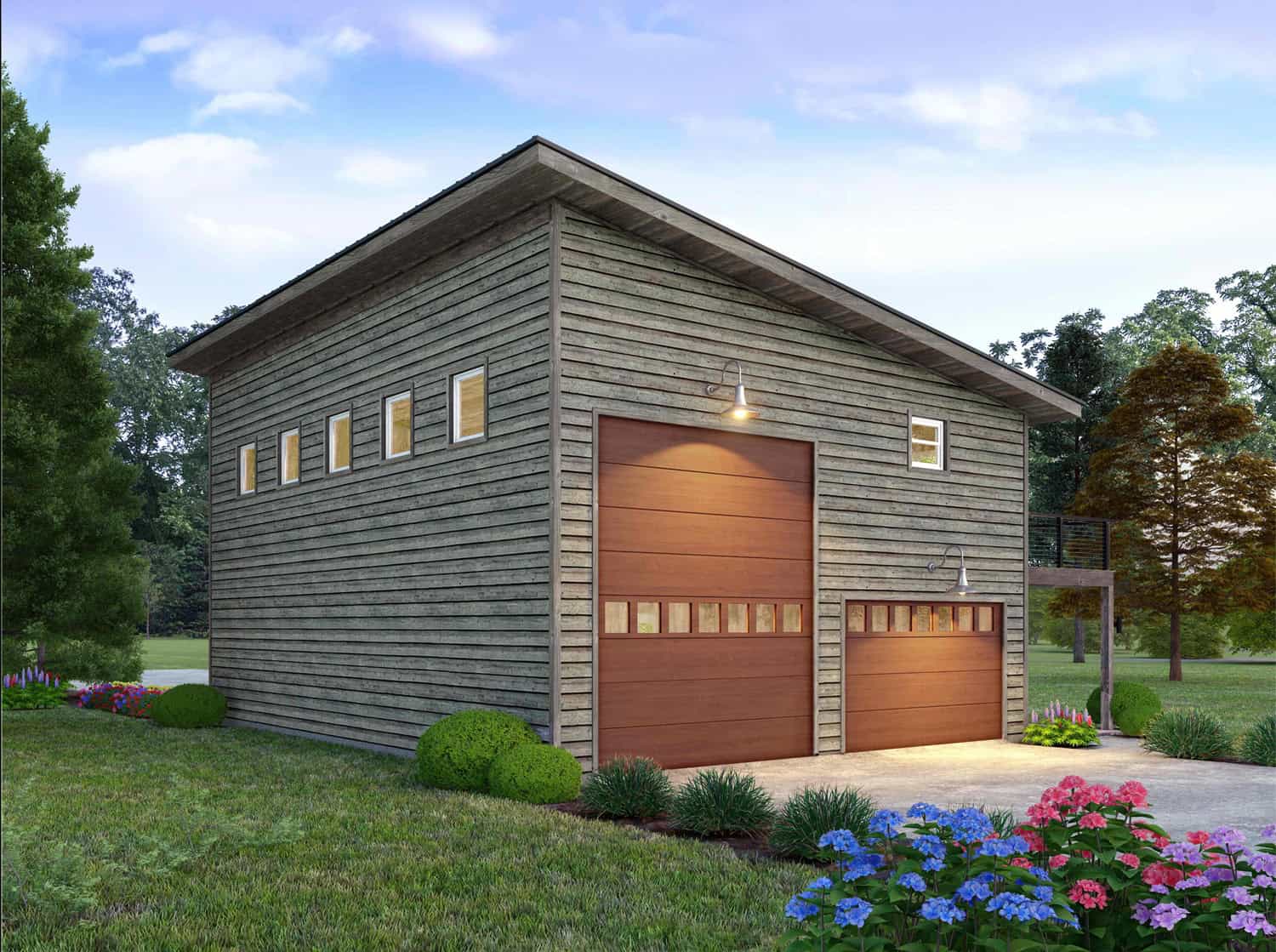 Front View of this 1-Bedroom,600 Sq Ft Plan -196-1921