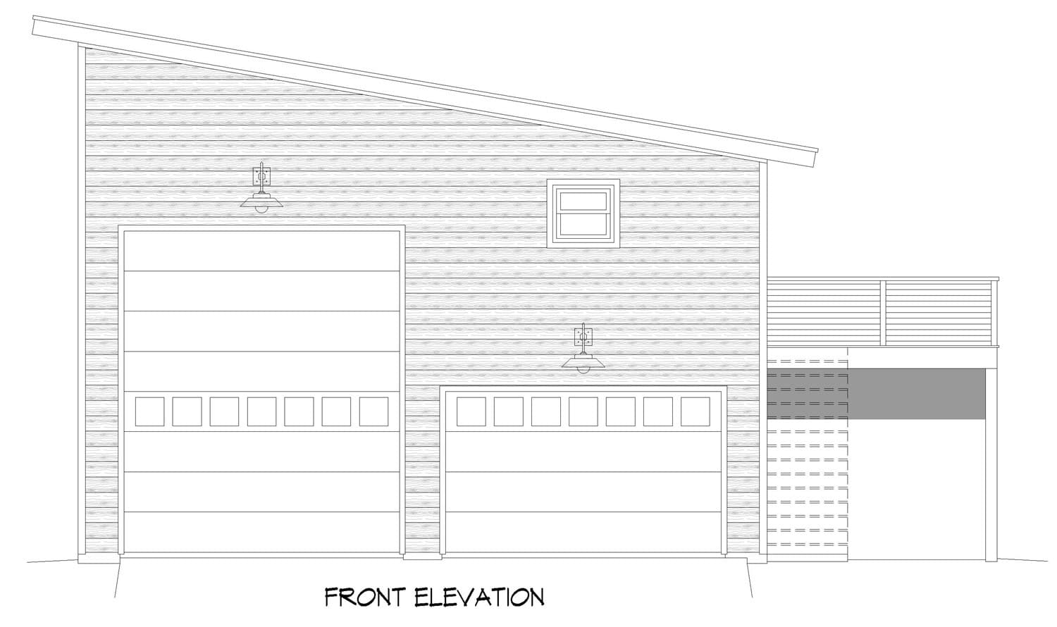 Home Plan Front Elevation of this 1-Bedroom,600 Sq Ft Plan -196-1921