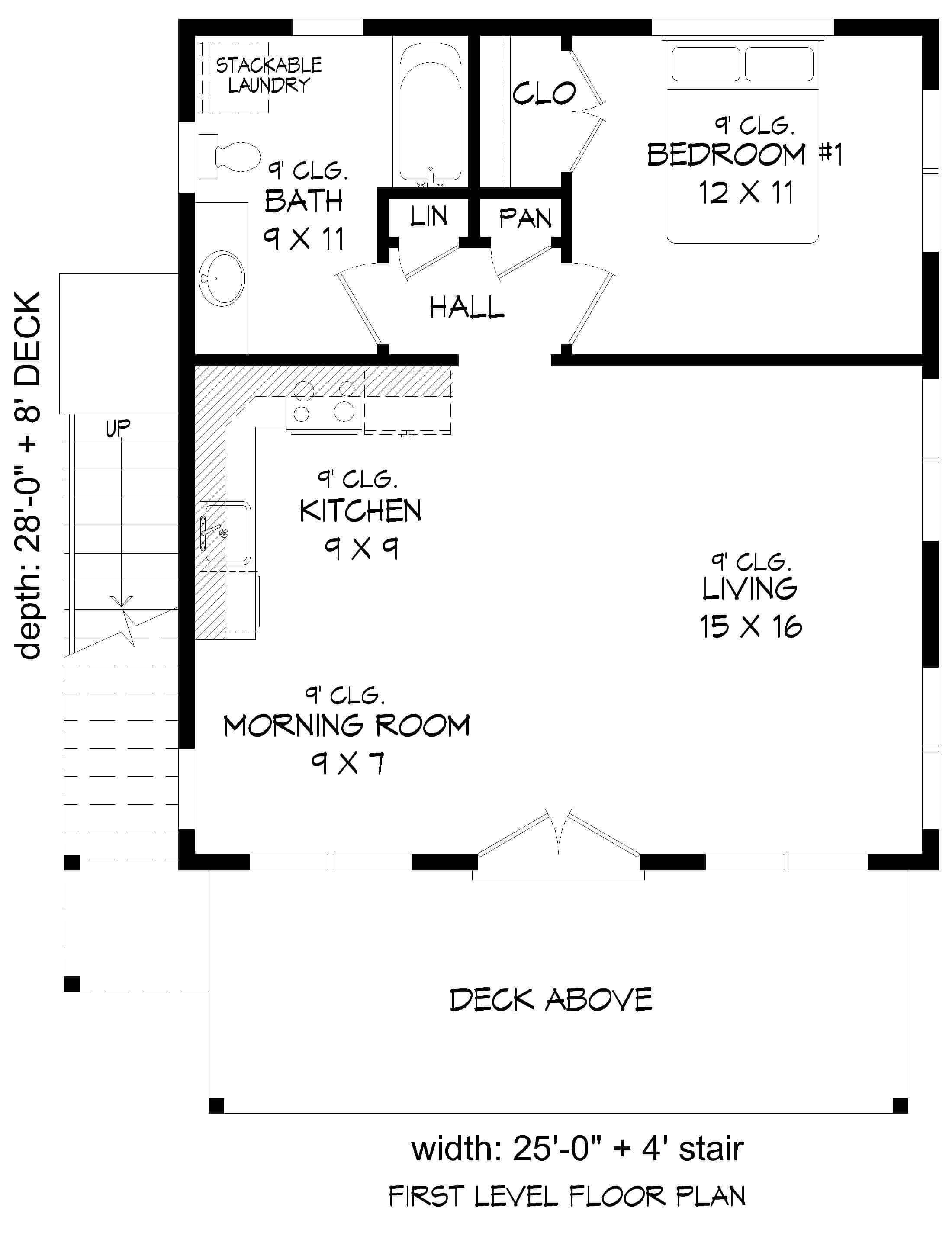 Main Level of Duplex/Multi-Unit Plan #196-1924