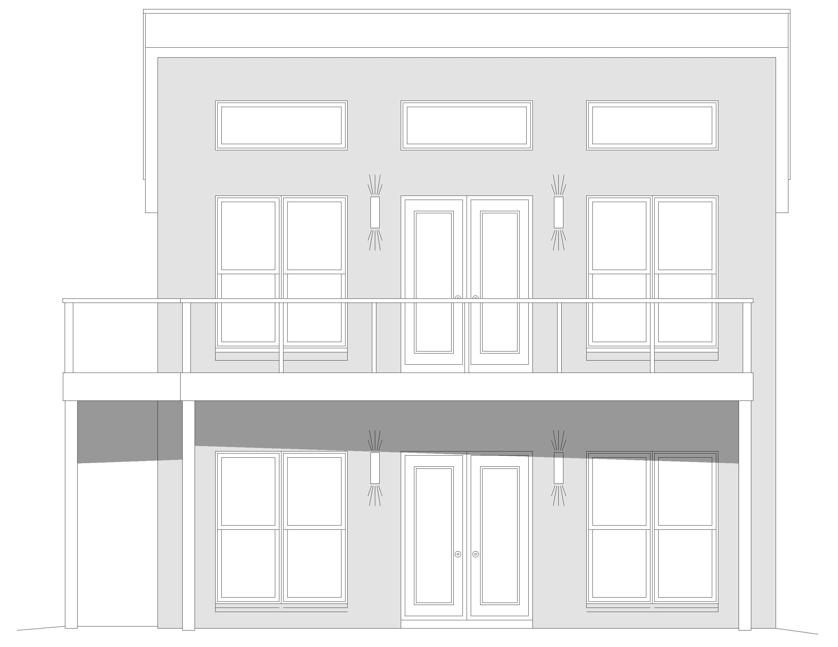 Home Plan Front Elevation of this 2-Bedroom,1400 Sq Ft Plan -196-1924