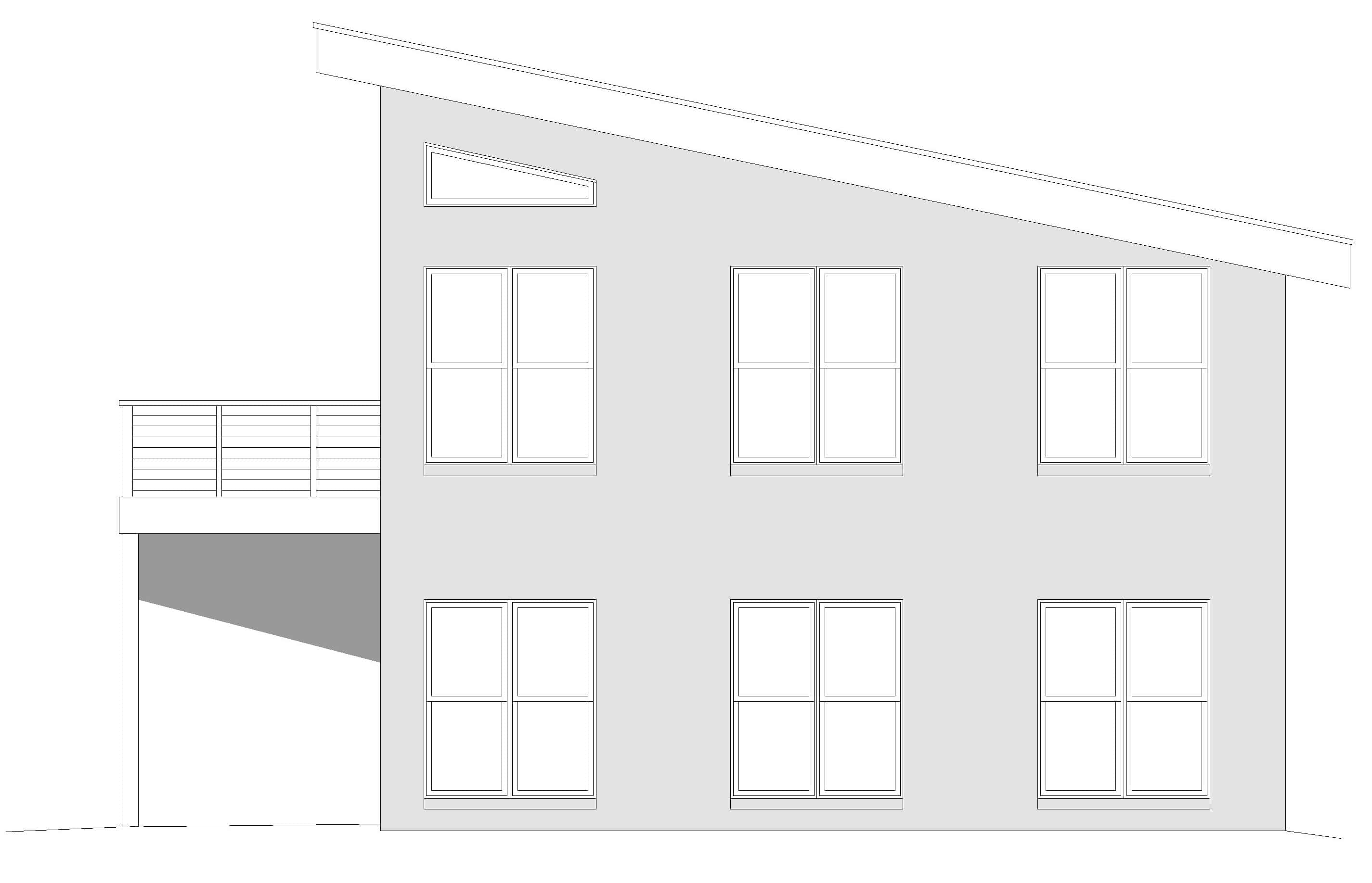 Home Plan Right Elevation of this 2-Bedroom,1400 Sq Ft Plan -196-1924
