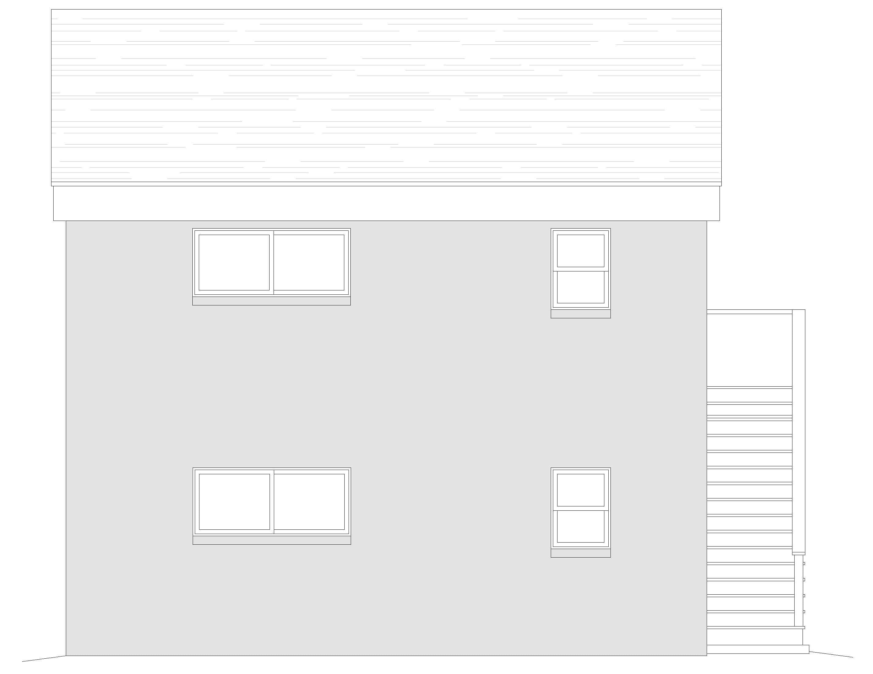 Home Plan Rear Elevation of this 2-Bedroom,1400 Sq Ft Plan -196-1924