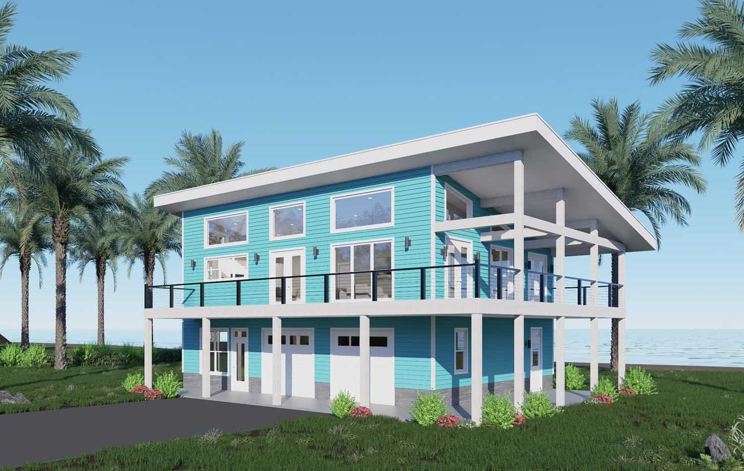 Front View of this 3-Bedroom,2056 Sq Ft Plan -196-1925