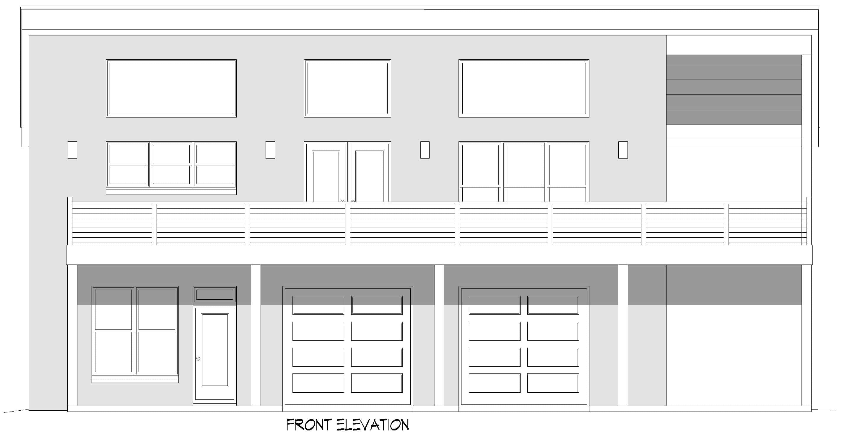 Home Plan Front Elevation of this 3-Bedroom,2056 Sq Ft Plan -196-1925