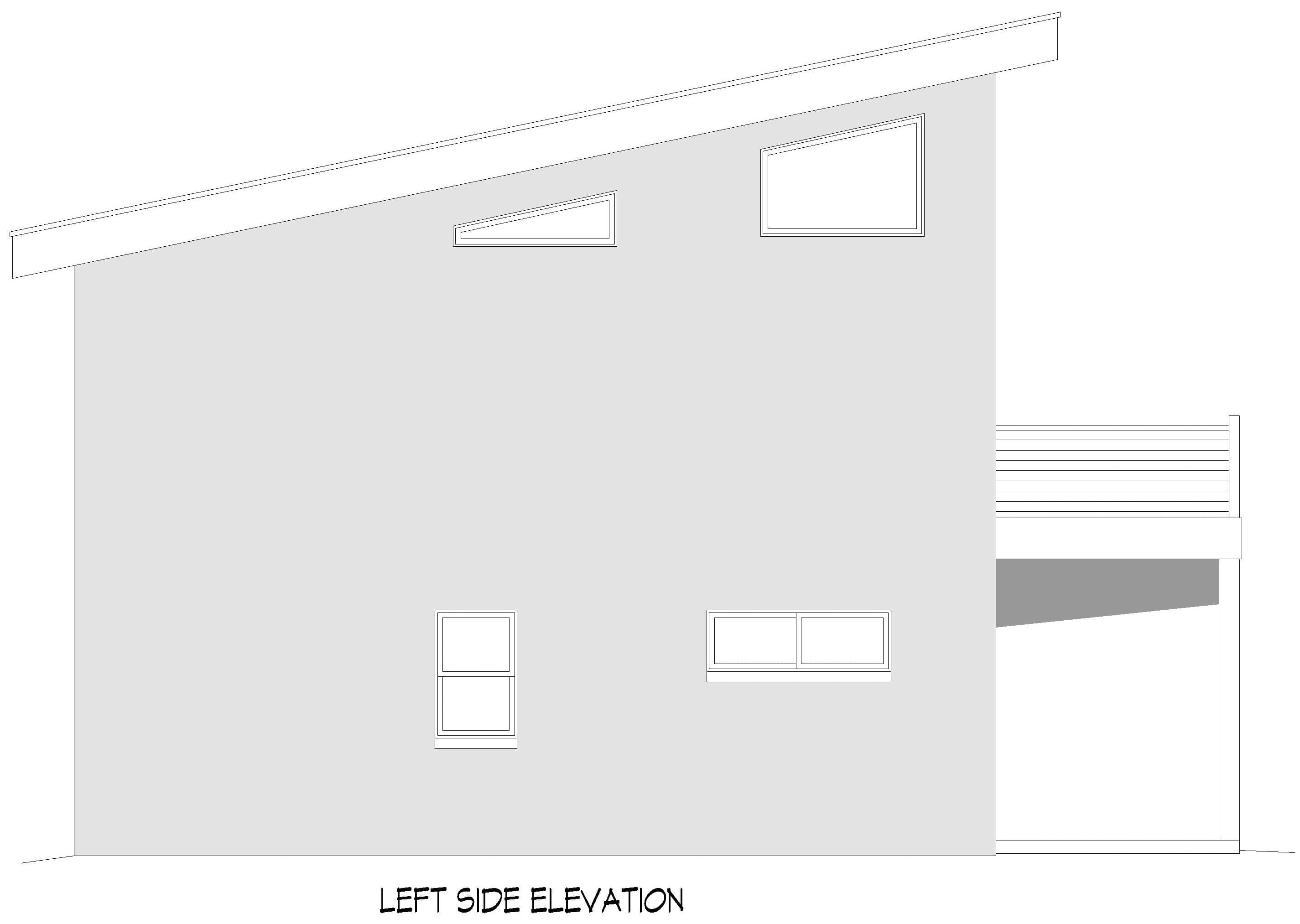 Home Plan Left Elevation of this 3-Bedroom,2056 Sq Ft Plan -196-1925