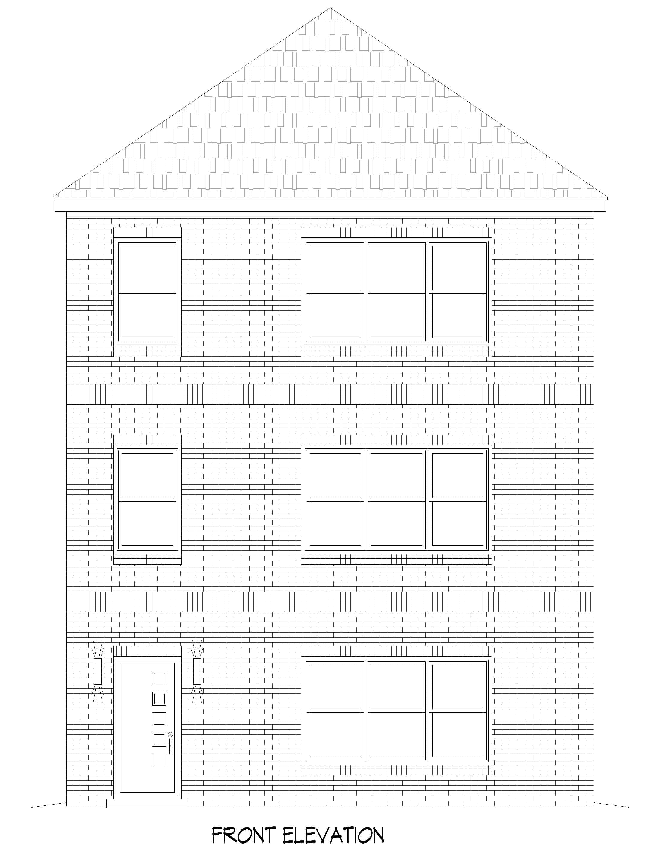 Home Plan Front Elevation of this 4-Bedroom,2250 Sq Ft Plan -196-1926
