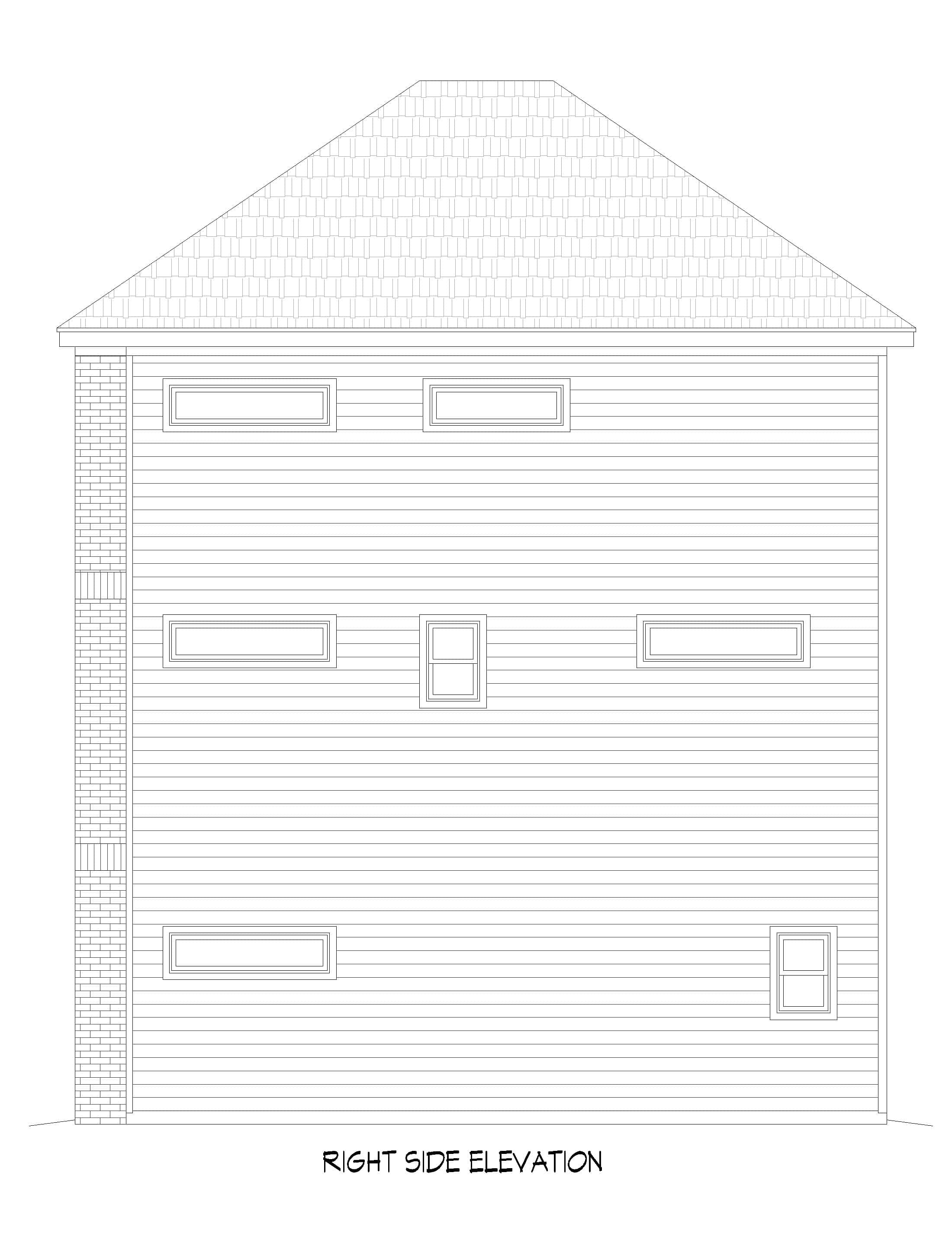 Home Plan Right Elevation of this 4-Bedroom,2250 Sq Ft Plan -196-1926