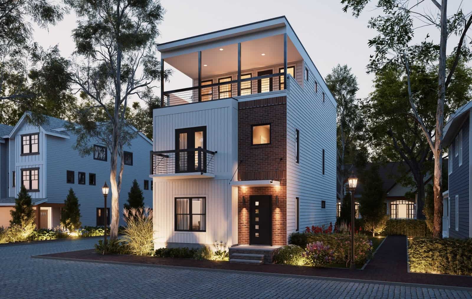 Front View of this 4-Bedroom,2202 Sq Ft Plan -196-1927