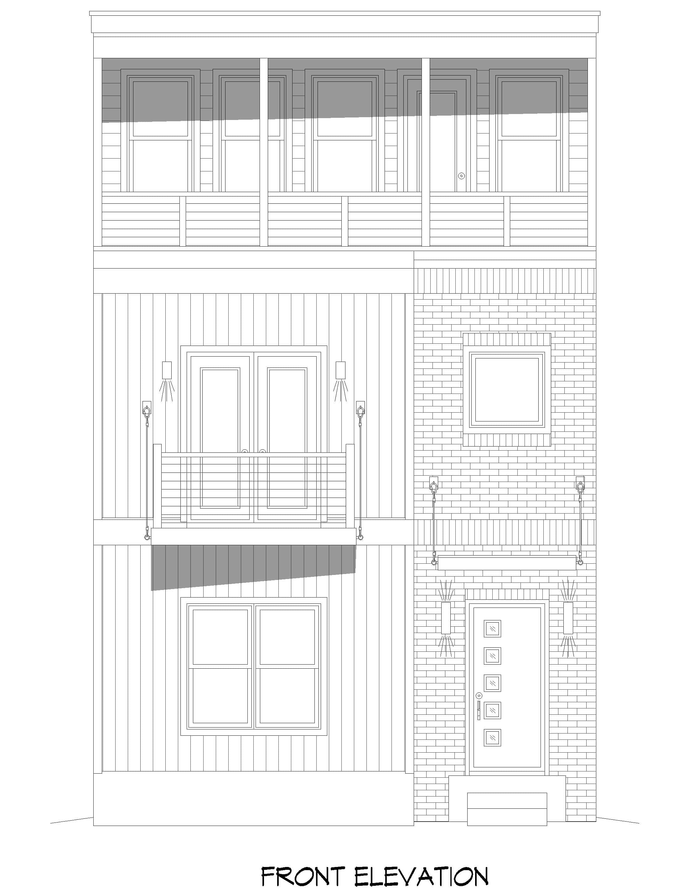 Home Plan Front Elevation of this 4-Bedroom,2202 Sq Ft Plan -196-1927