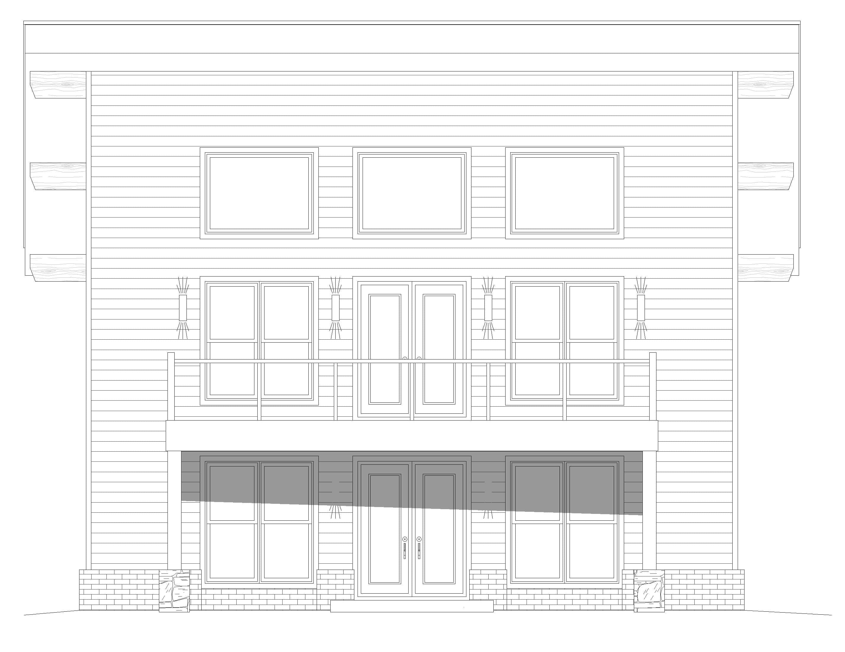Home Plan Front Elevation of this 2-Bedroom,1922 Sq Ft Plan -196-1929
