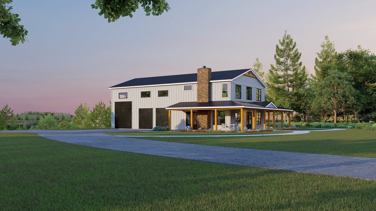 Side View of this 3-Bedroom,2000 Sq Ft Plan -196-1931