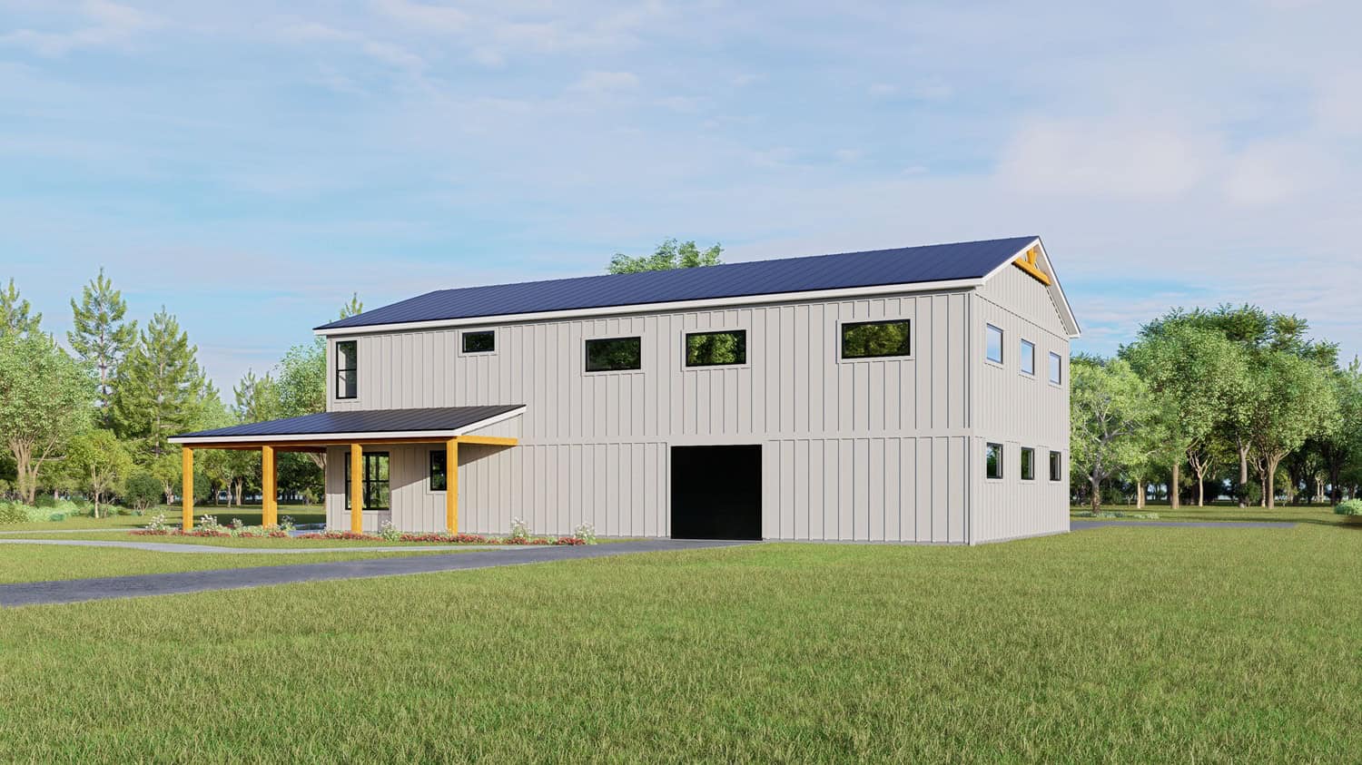Rear View of this 3-Bedroom,2000 Sq Ft Plan -196-1931
