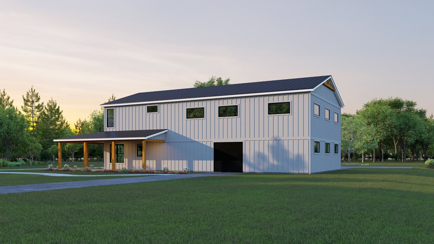 Rear View of this 3-Bedroom,2000 Sq Ft Plan -196-1931