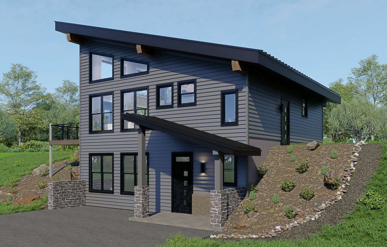 Front View of this 1-Bedroom,1008 Sq Ft Plan -196-1932