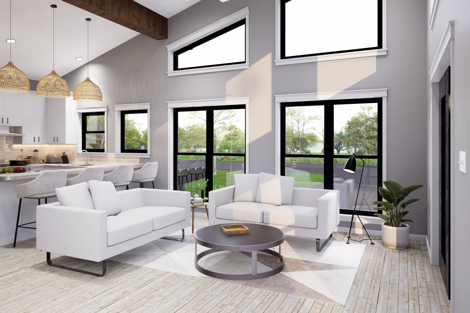 Family Room of this 1-Bedroom,1008 Sq Ft Plan -196-1932