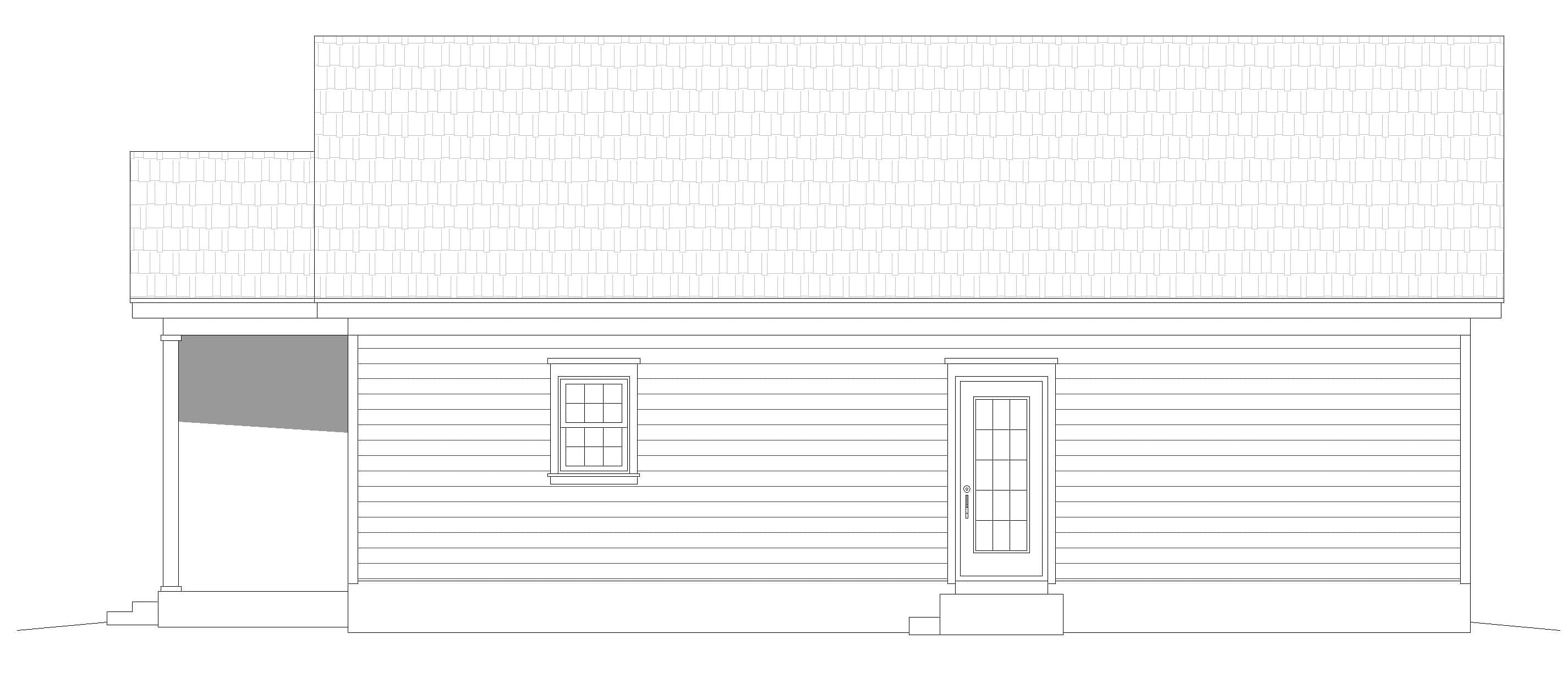 Home Plan Right Elevation of this 2-Bedroom,1140 Sq Ft Plan -196-1933