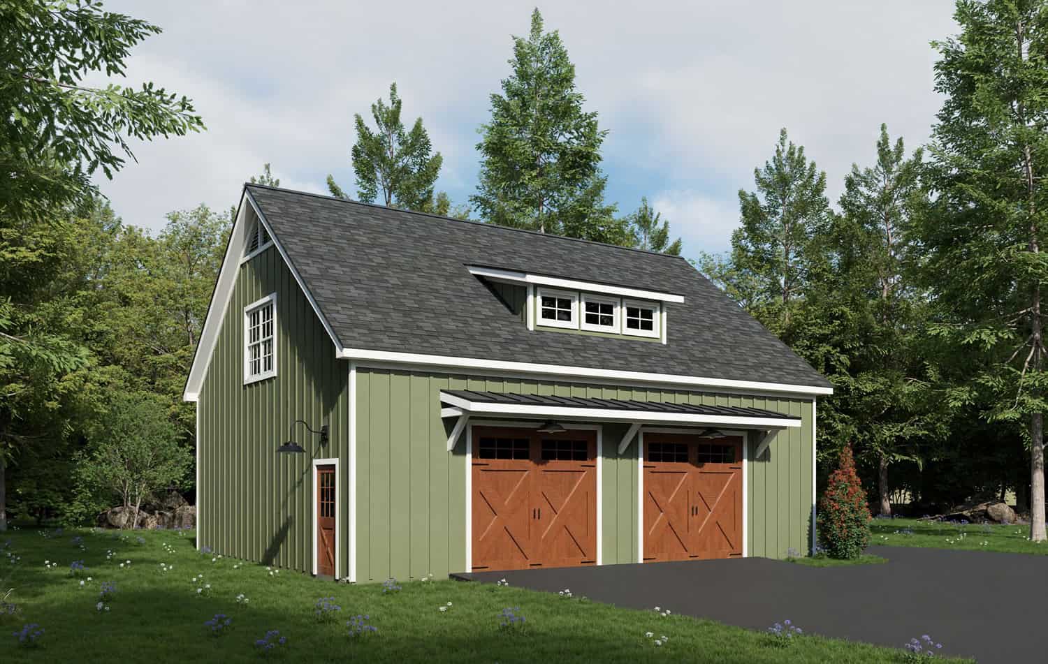 Front View of this 0-Bedroom,891 Sq Ft Plan -196-1936