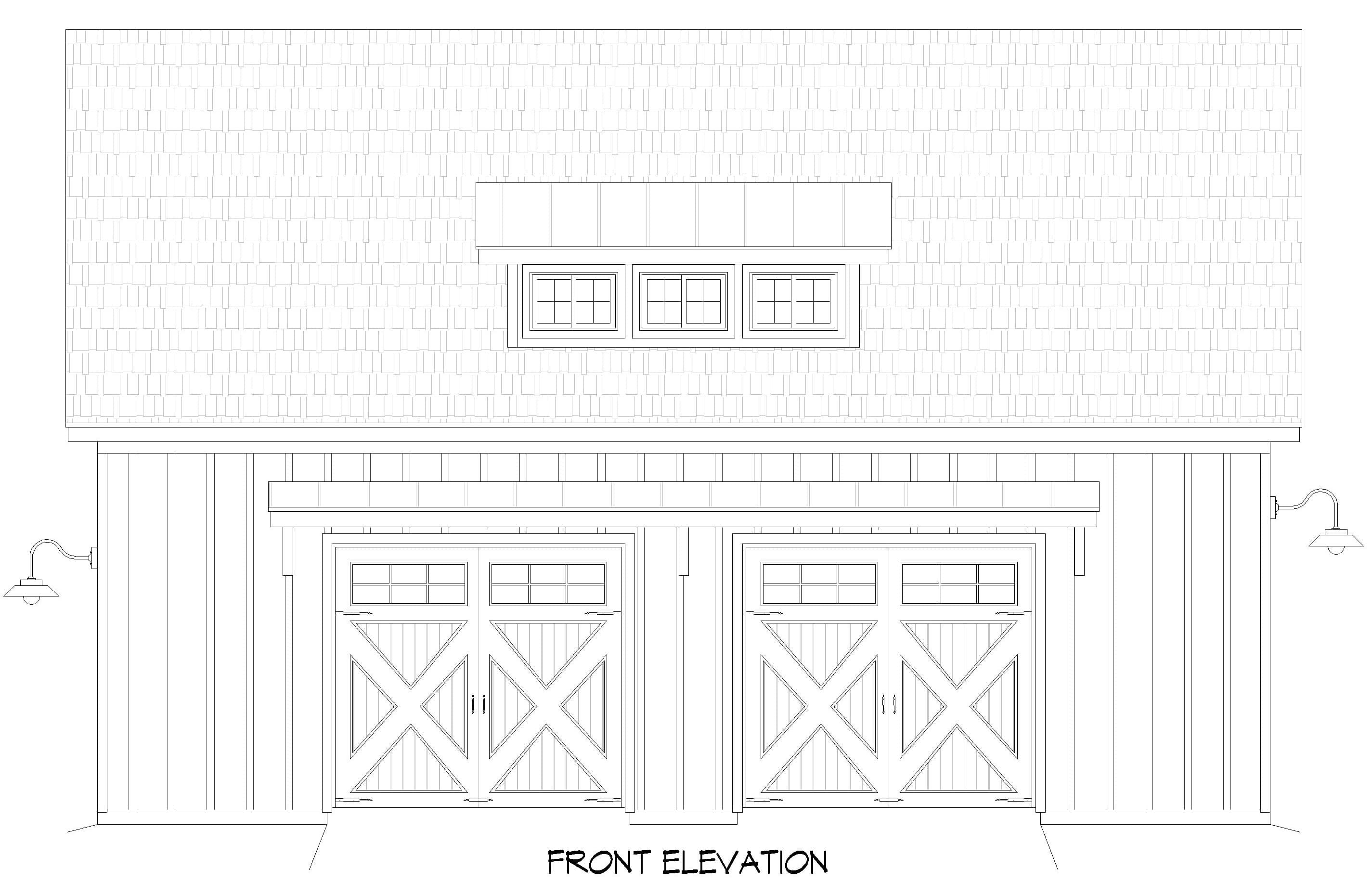 Home Plan Front Elevation of this 0-Bedroom,891 Sq Ft Plan -196-1936