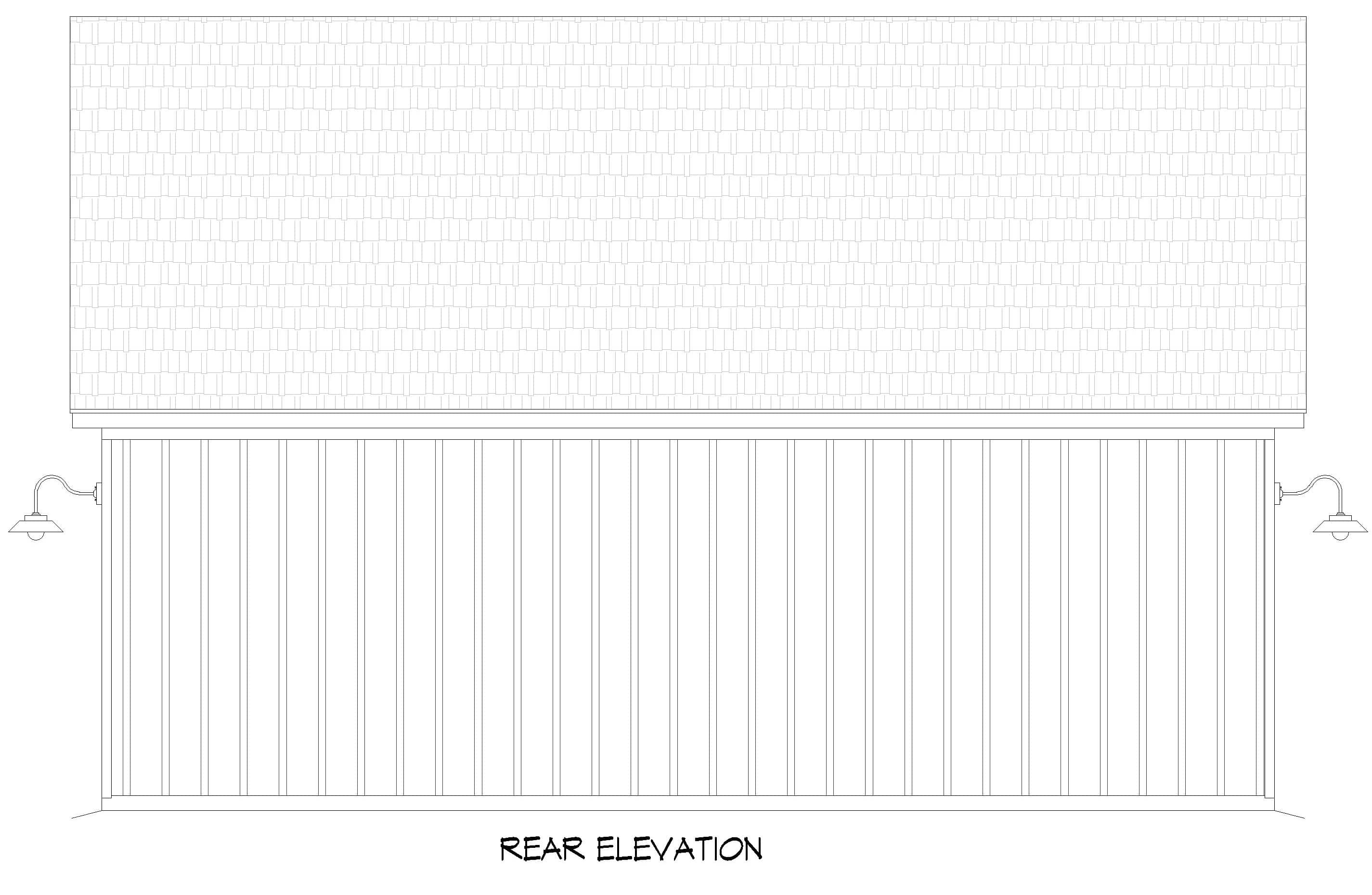 Home Plan Rear Elevation of this 0-Bedroom,891 Sq Ft Plan -196-1936