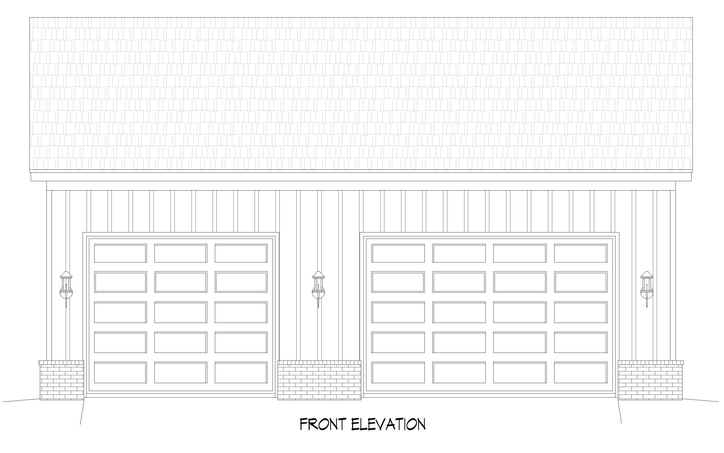 Home Plan Front Elevation of this 0-Bedroom,1200 Sq Ft Plan -196-1938