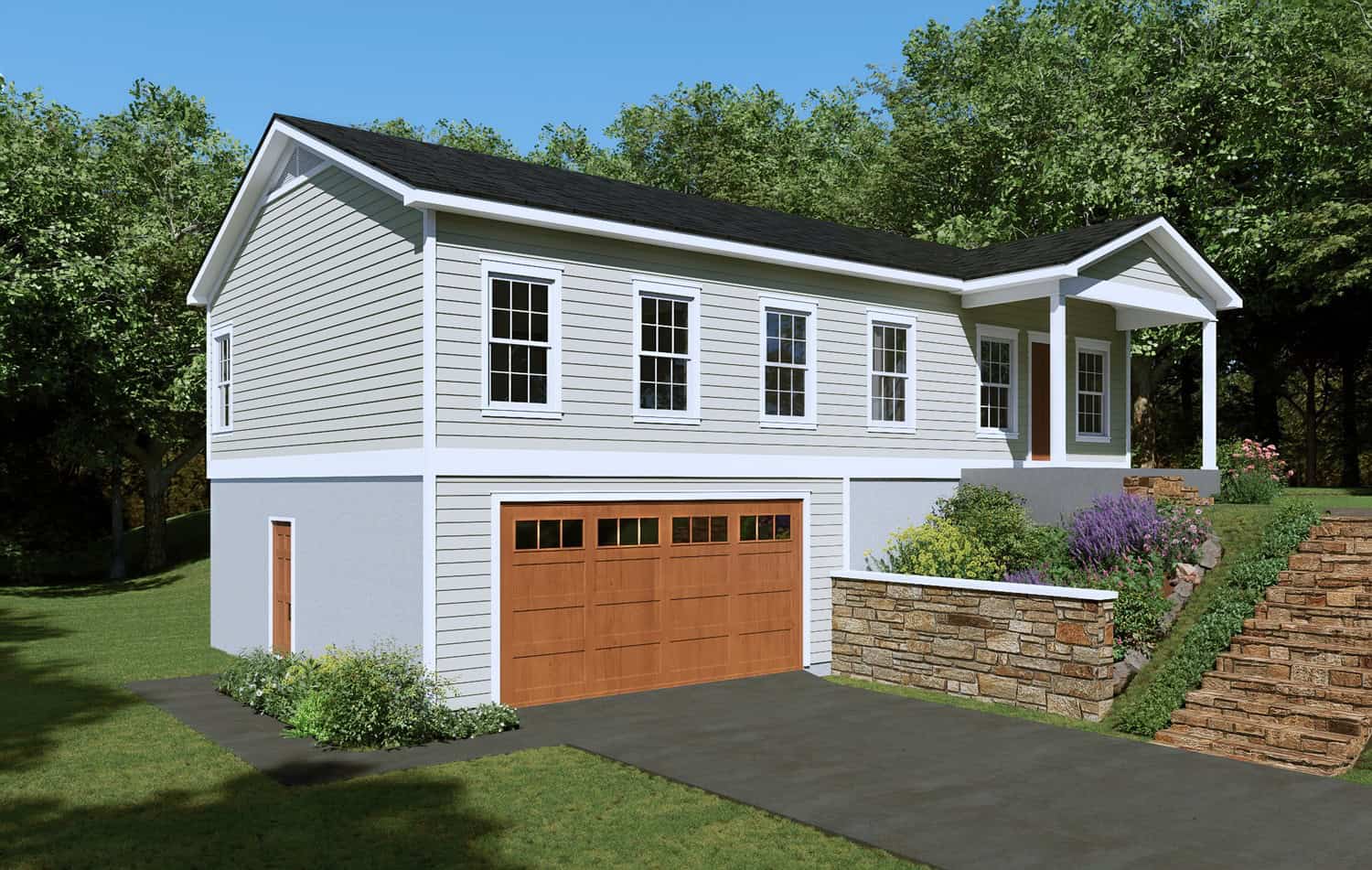 Side View of this 3-Bedroom,1988 Sq Ft Plan -196-1940