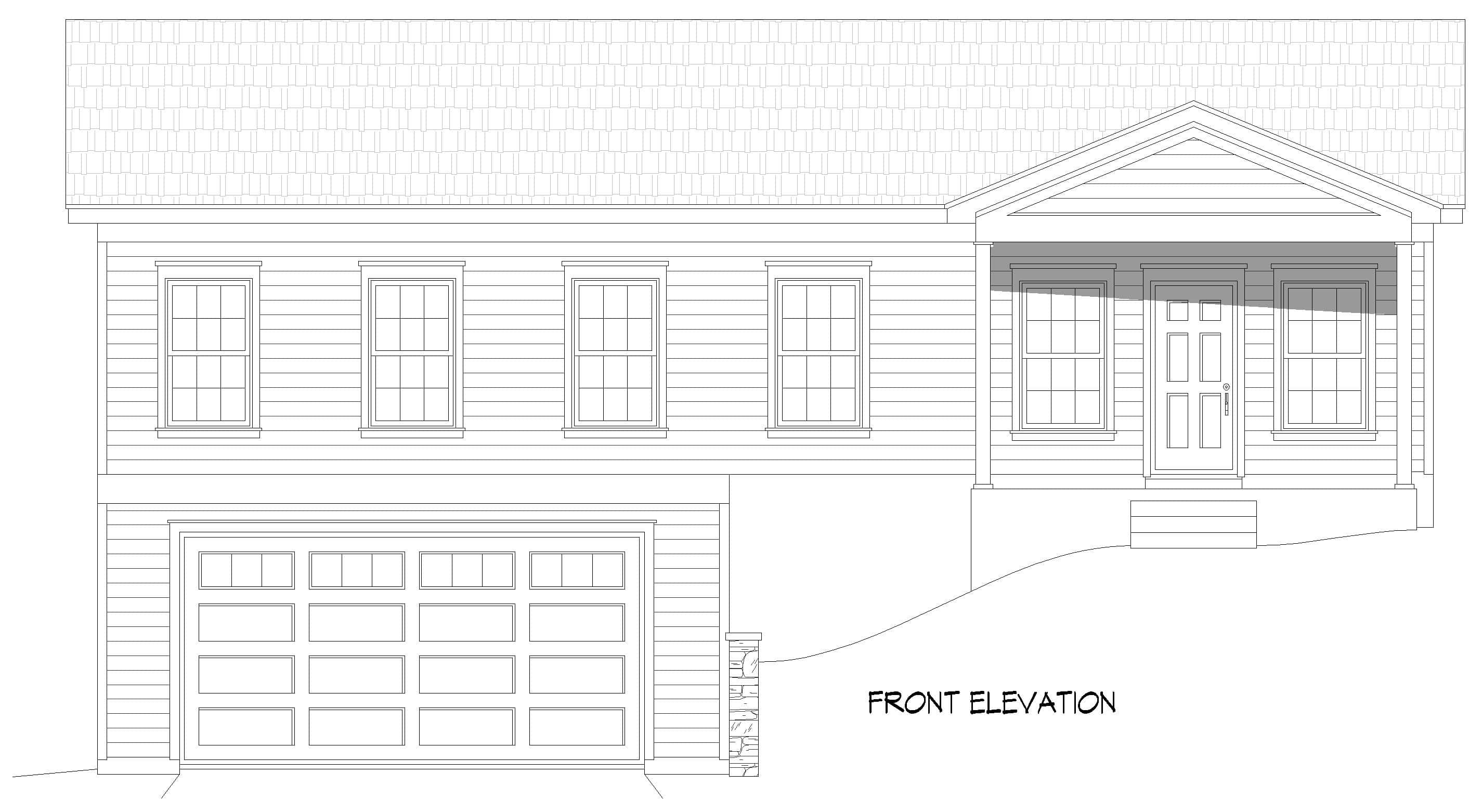 Home Plan Front Elevation of this 3-Bedroom,1988 Sq Ft Plan -196-1940