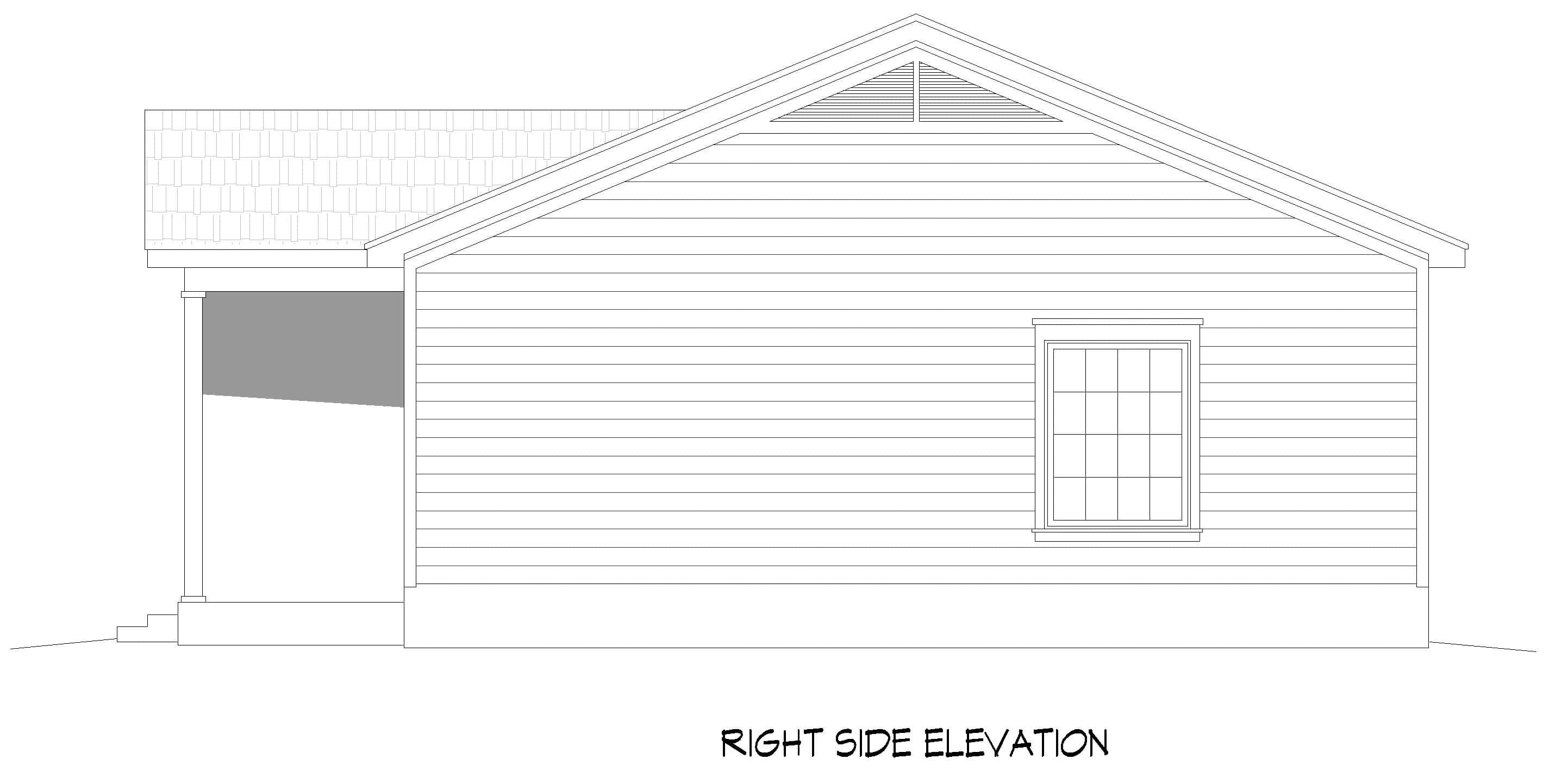 Home Plan Rear Elevation of this 3-Bedroom,1988 Sq Ft Plan -196-1940