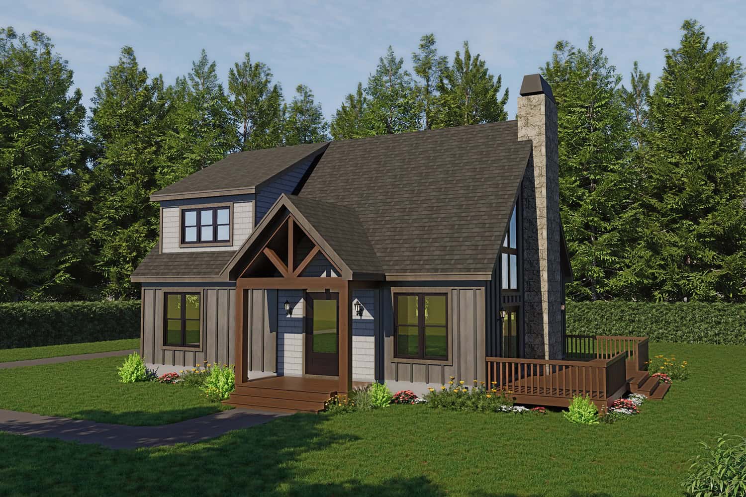 Front View of this 2-Bedroom,1765 Sq Ft Plan -196-1941